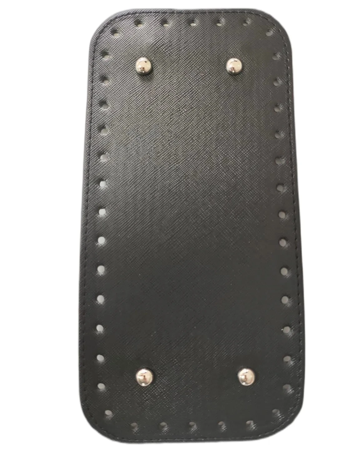 Deri Çanta Tabanı 12x25 Rivetli Dikdörtgen (Siyah)