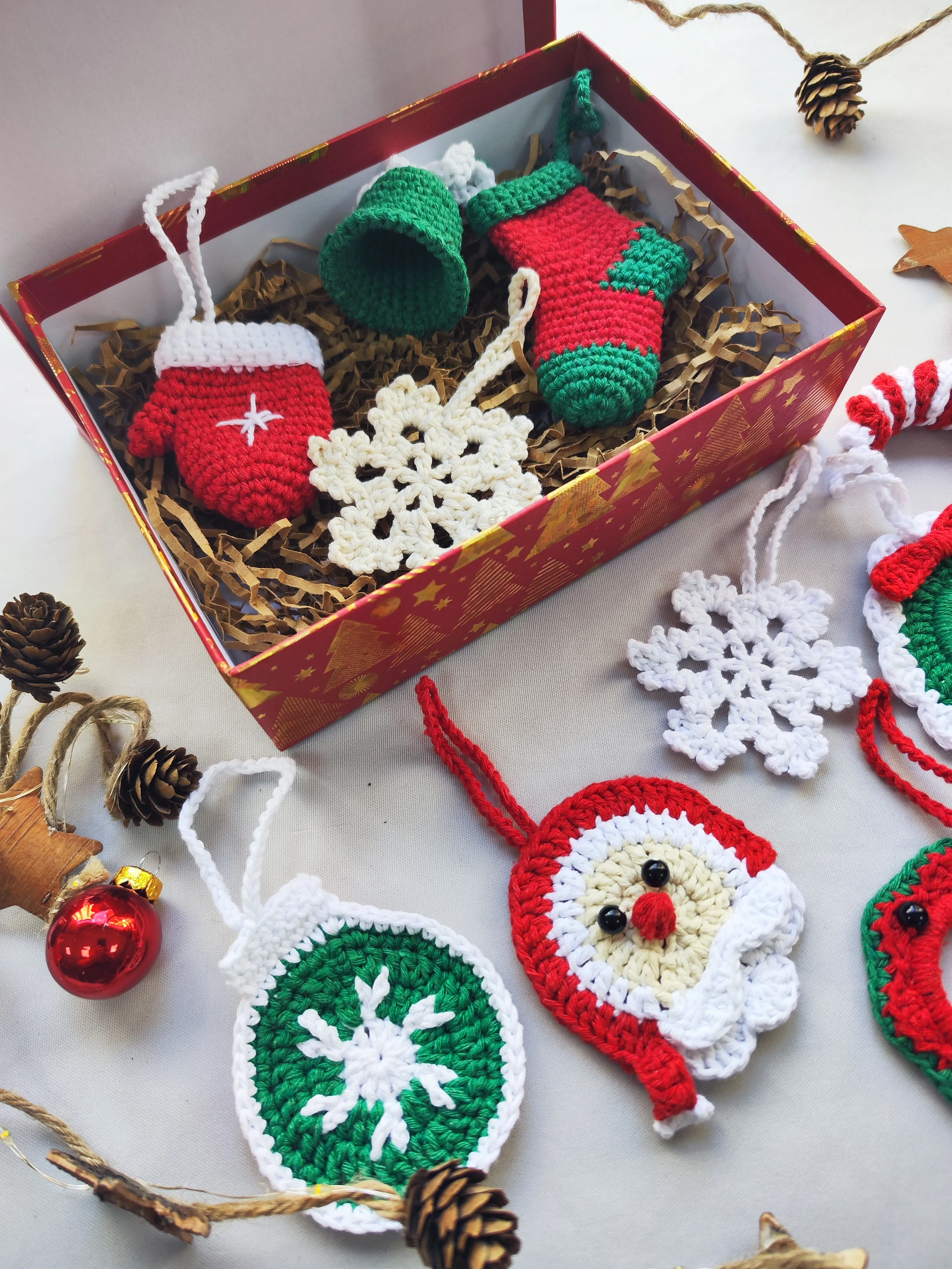 Yılbaşı Süsleri 10 Adet Özel Kutulu