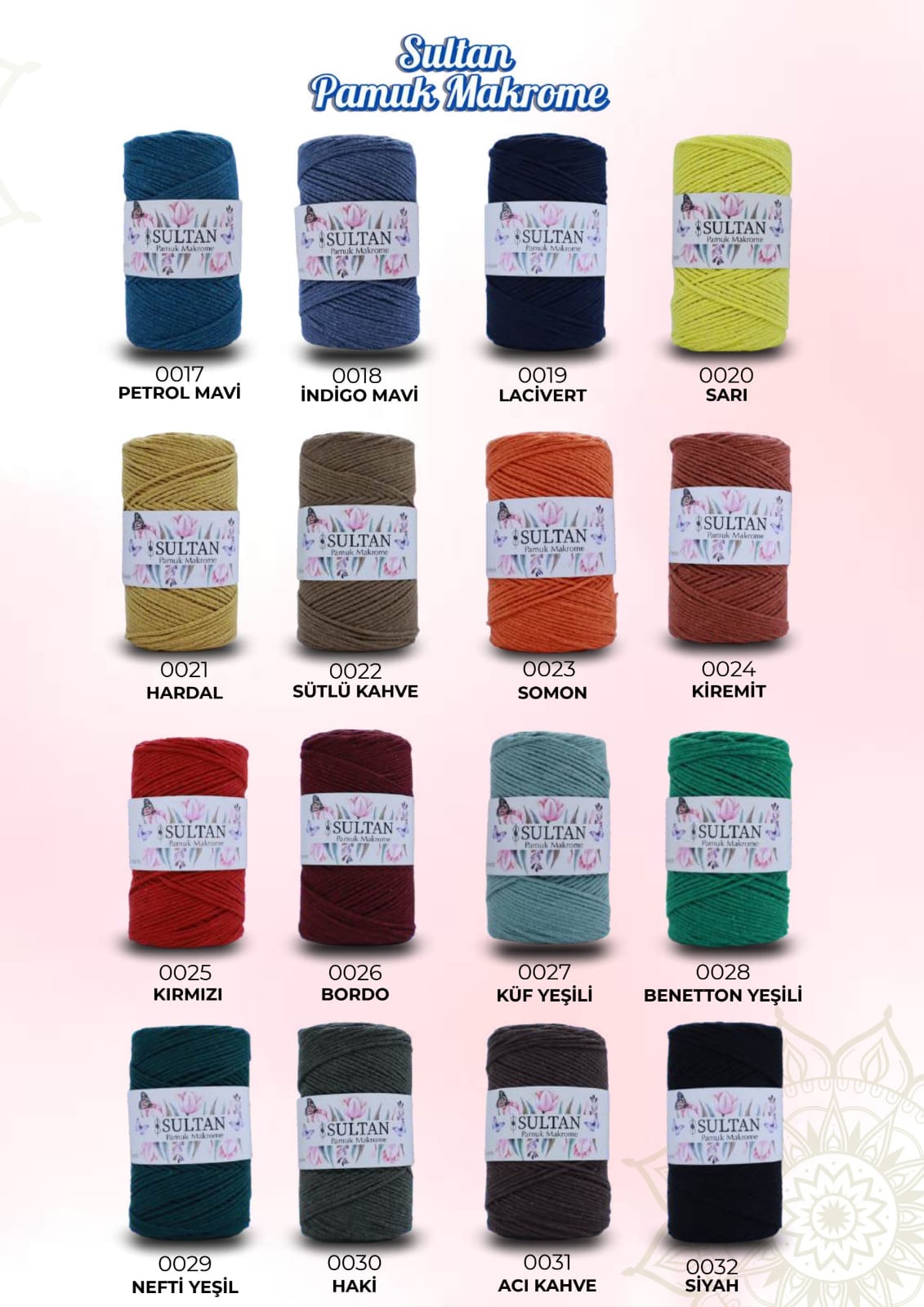 Sultan 3 Büküm Makrome - Acı Kahve (2'li Paket)-031