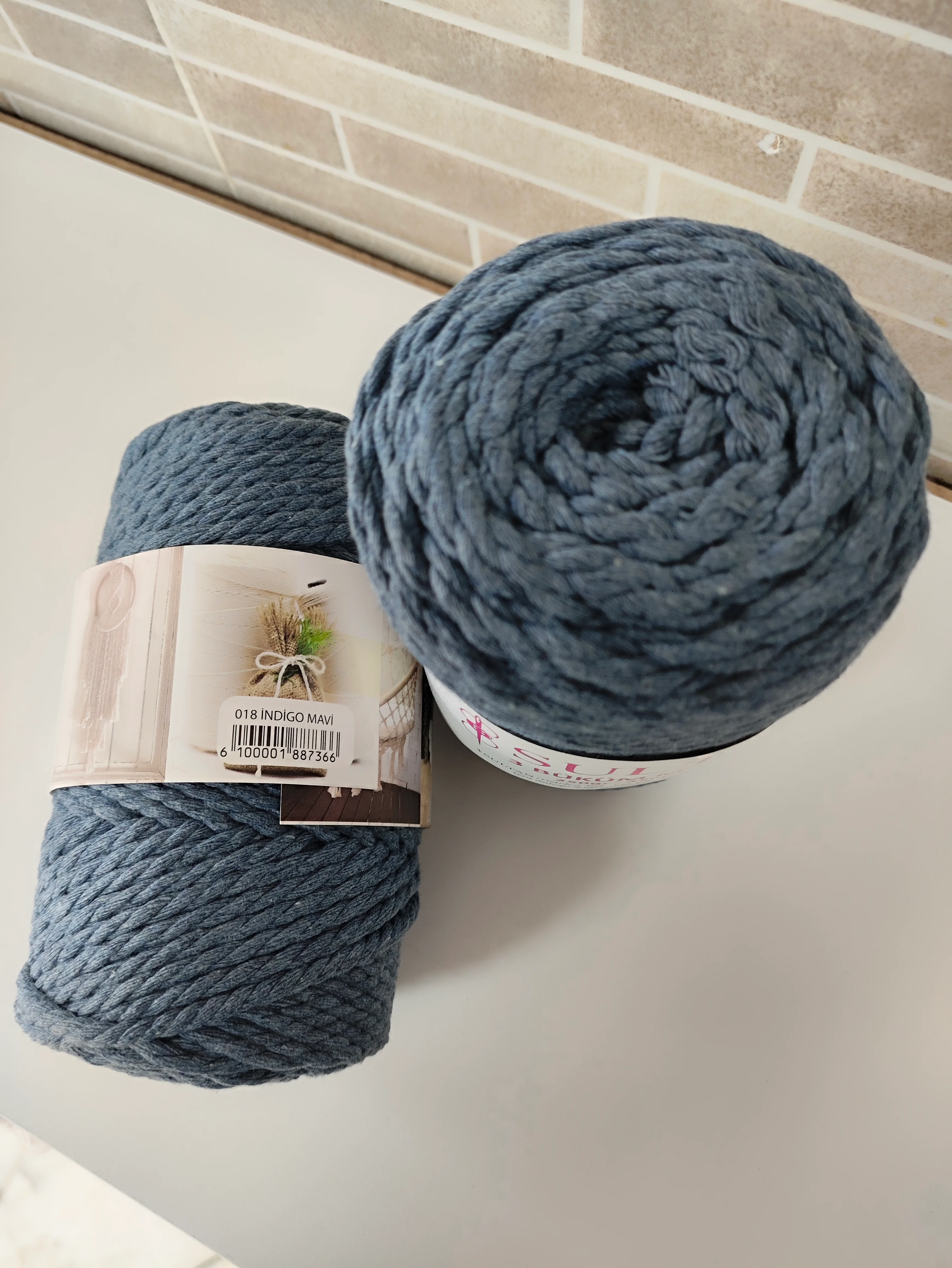 Sultan 3 Büküm Makrome-018 İndigo Mavi (2'li paket)