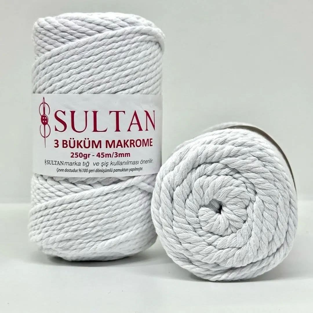 Sultan 3 Büküm Makrome -002 Optik ( 2'li Paket )