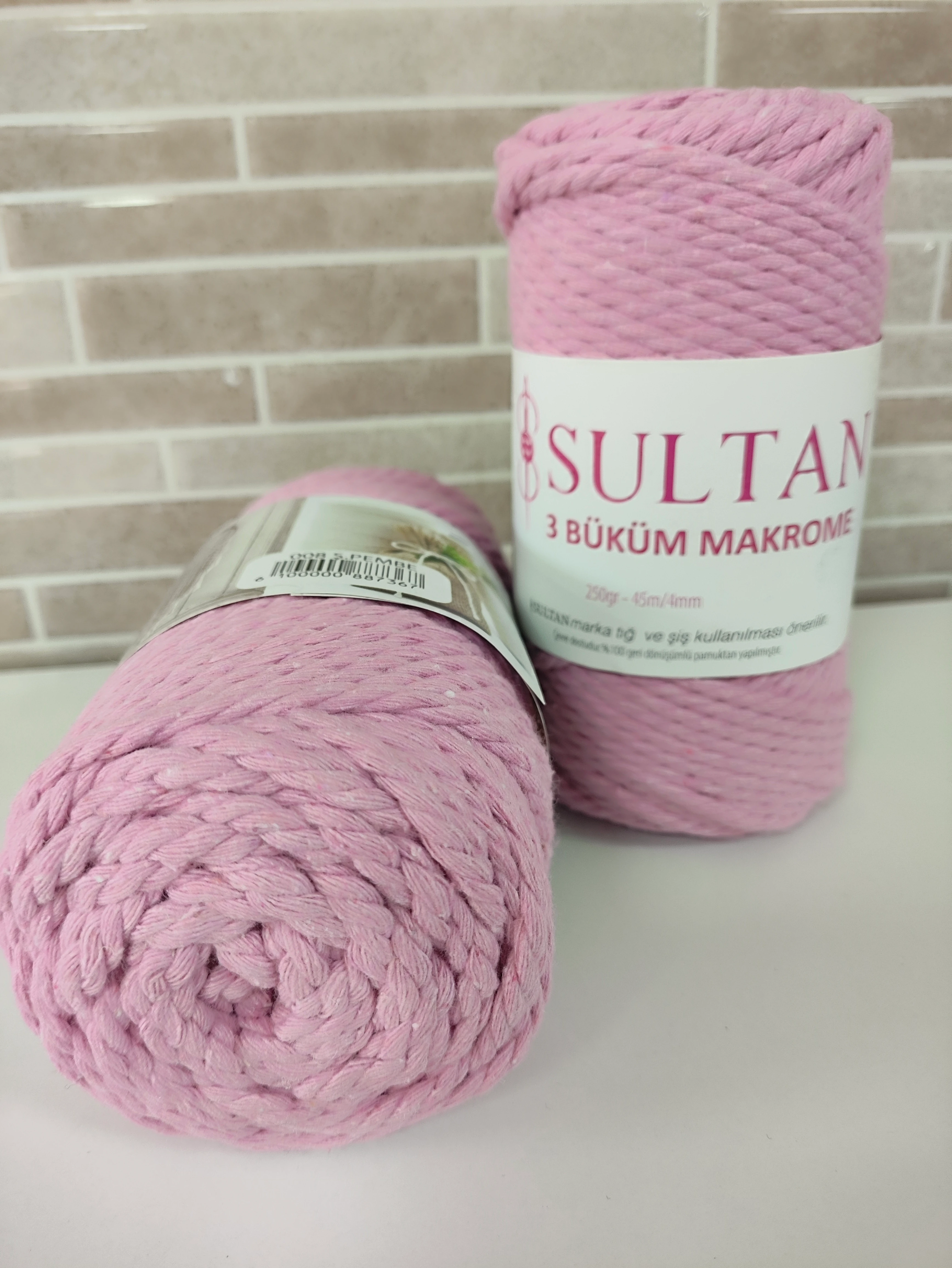 Sultan 3 Büküm Makrome -008 Ş.Pembe (2'li Paket)