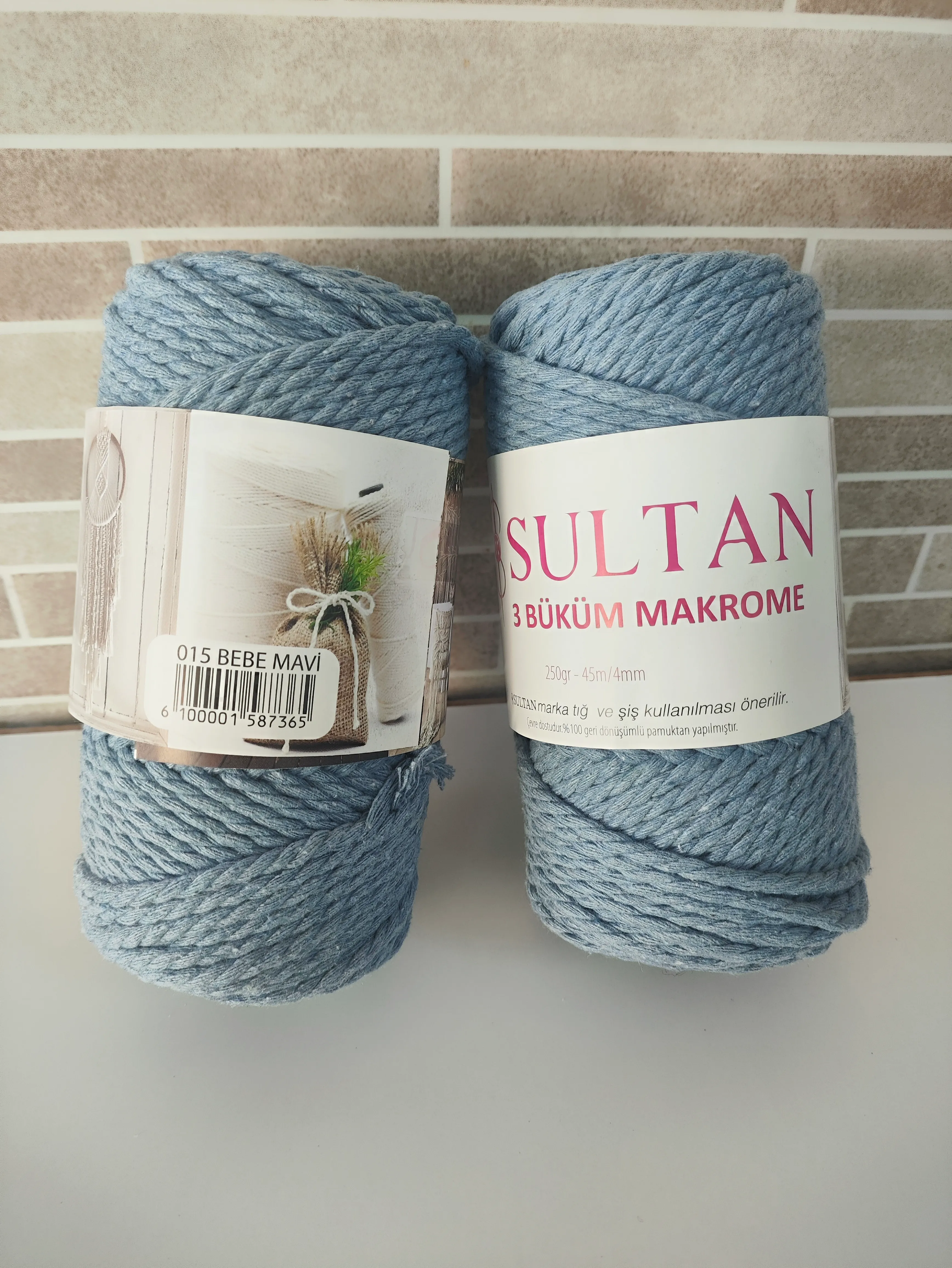 Sultan 3 Büküm Makrome-015 (2'li Paket)