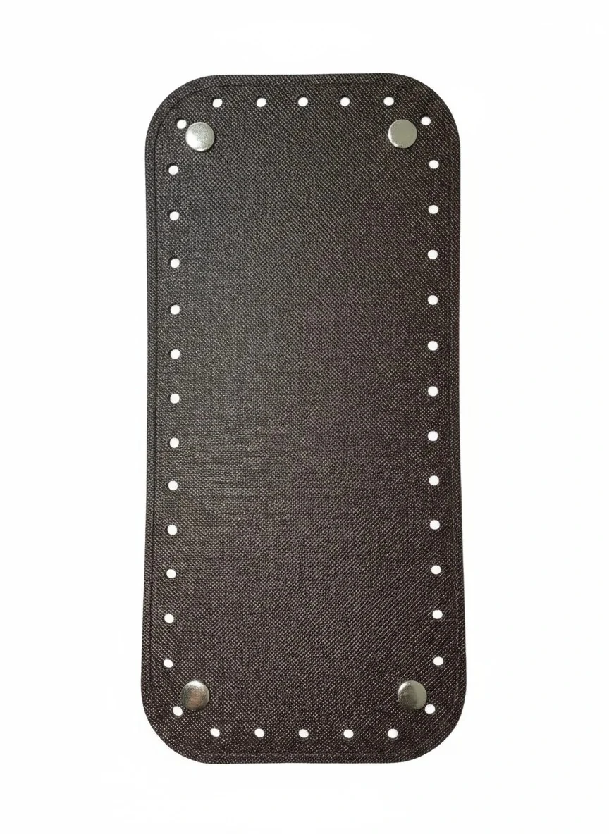 Deri Çanta Tabanı 12x25 Rivetli Dikdörtgen (Kahverengi)