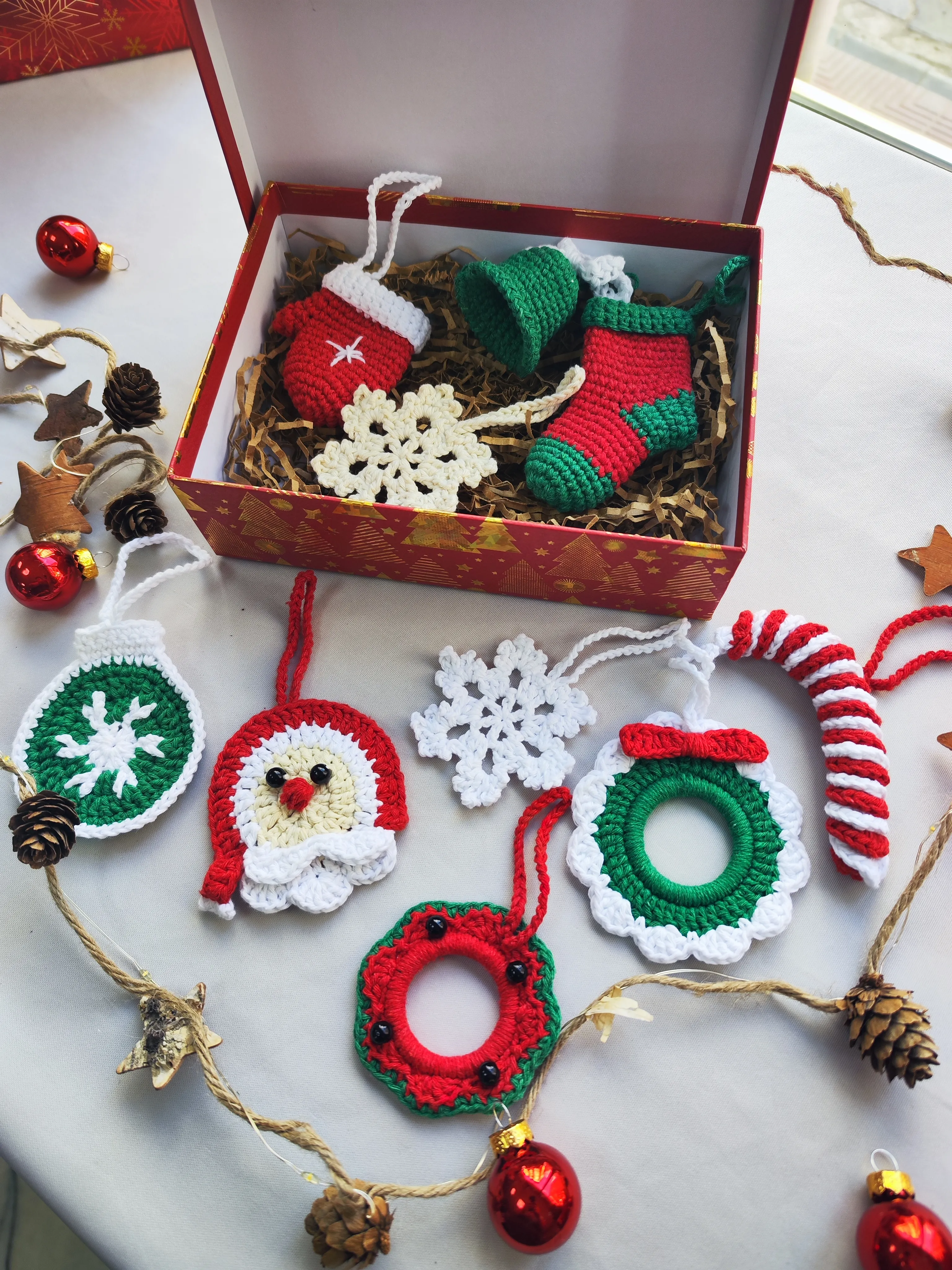 Yılbaşı Süsleri 10 Adet Özel Kutulu