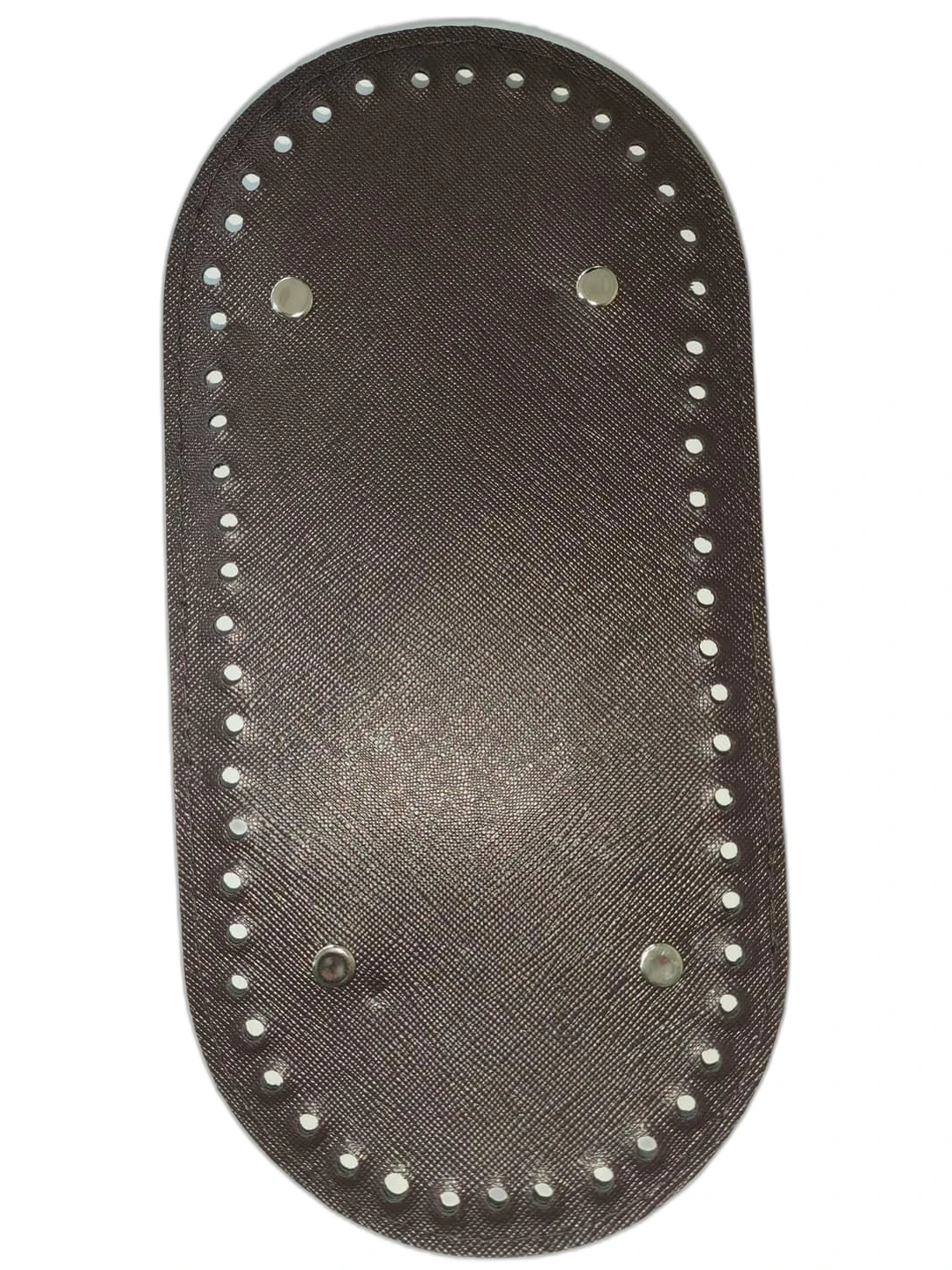 Deri Çanta Tabanı 12x25 Rivetli Oval (Kahverengi)