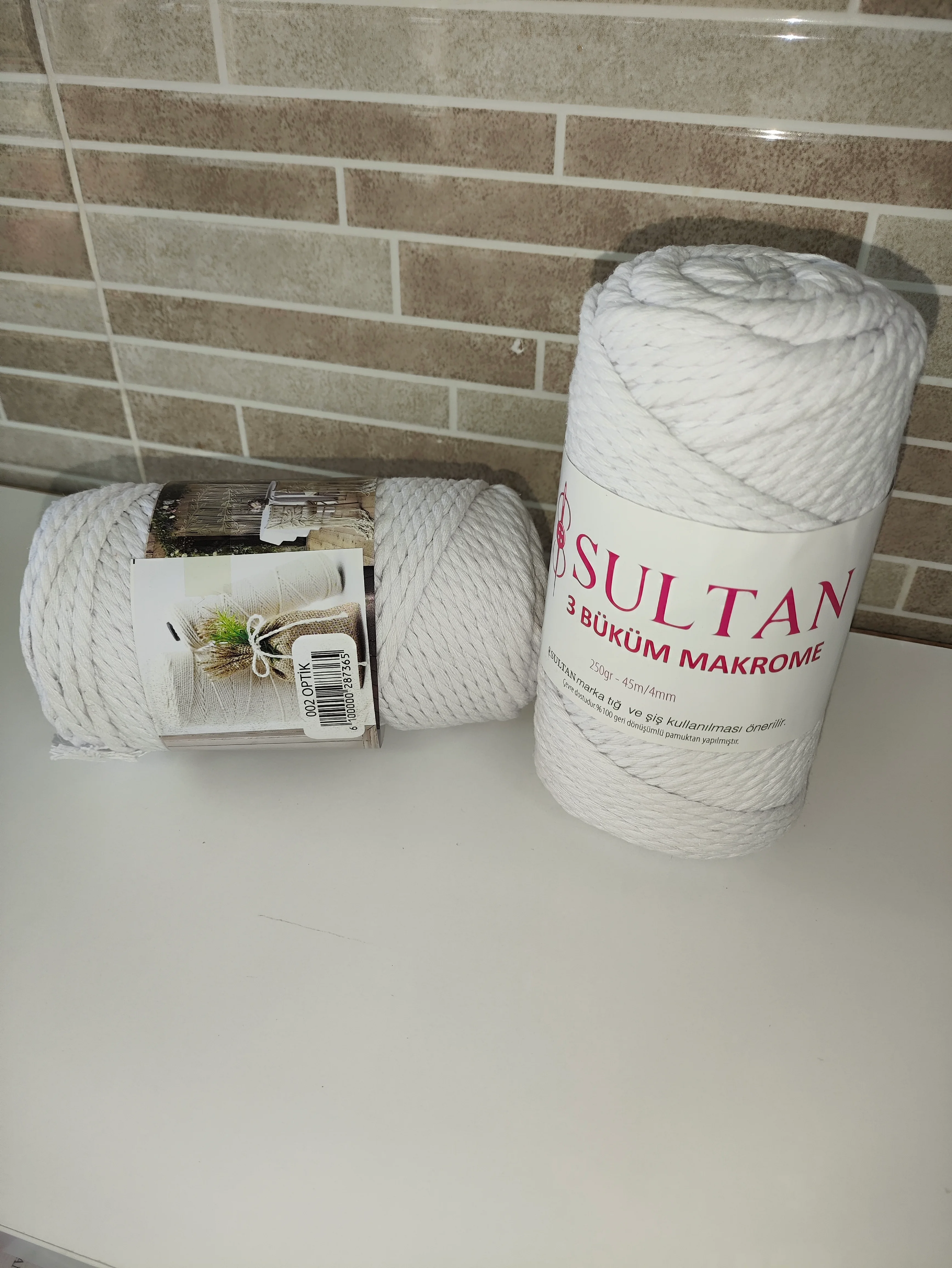 Sultan 3 Büküm Makrome -002 Optik ( 2'li Paket )