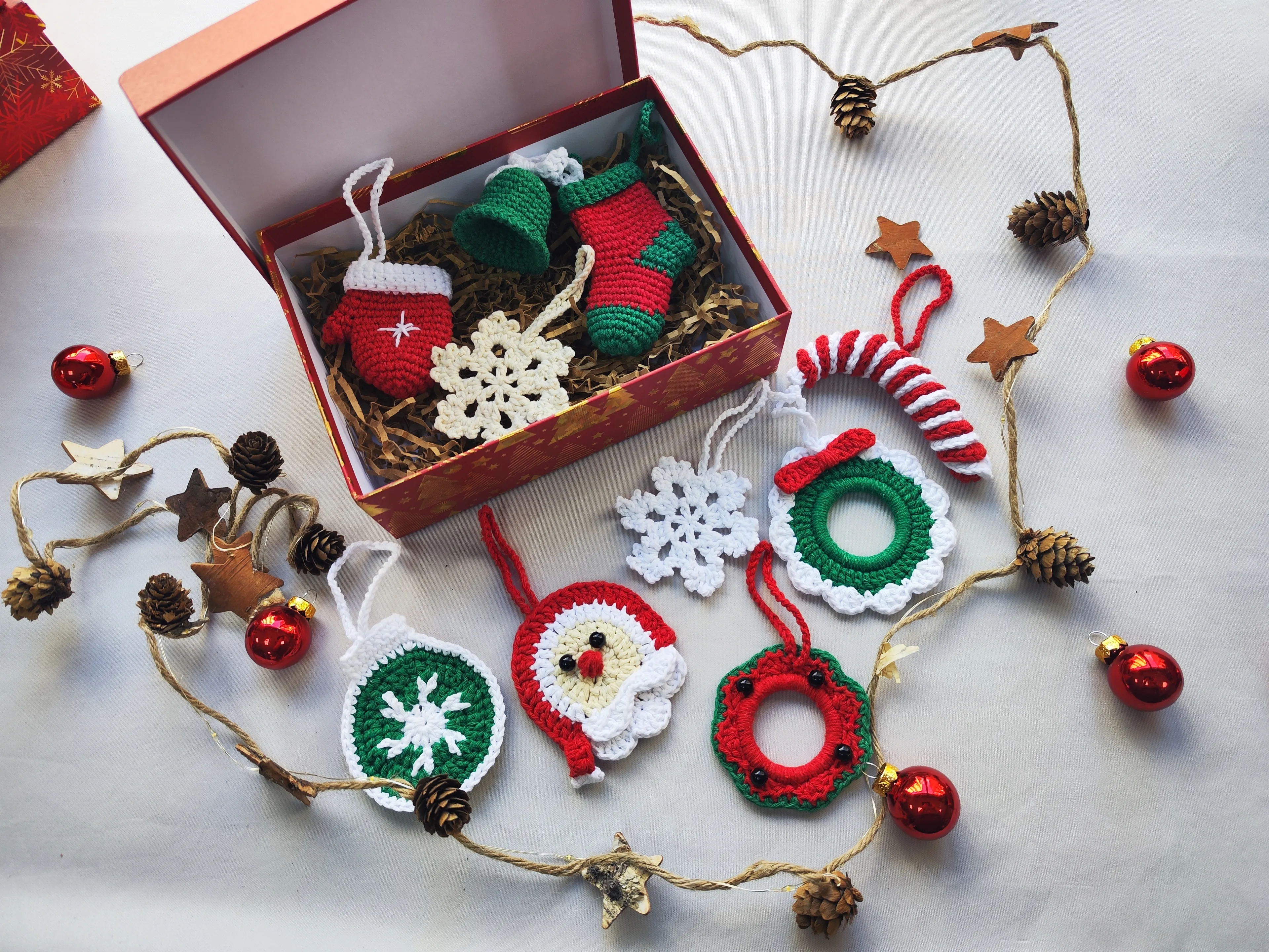 Yılbaşı Süsleri 10 Adet Özel Kutulu