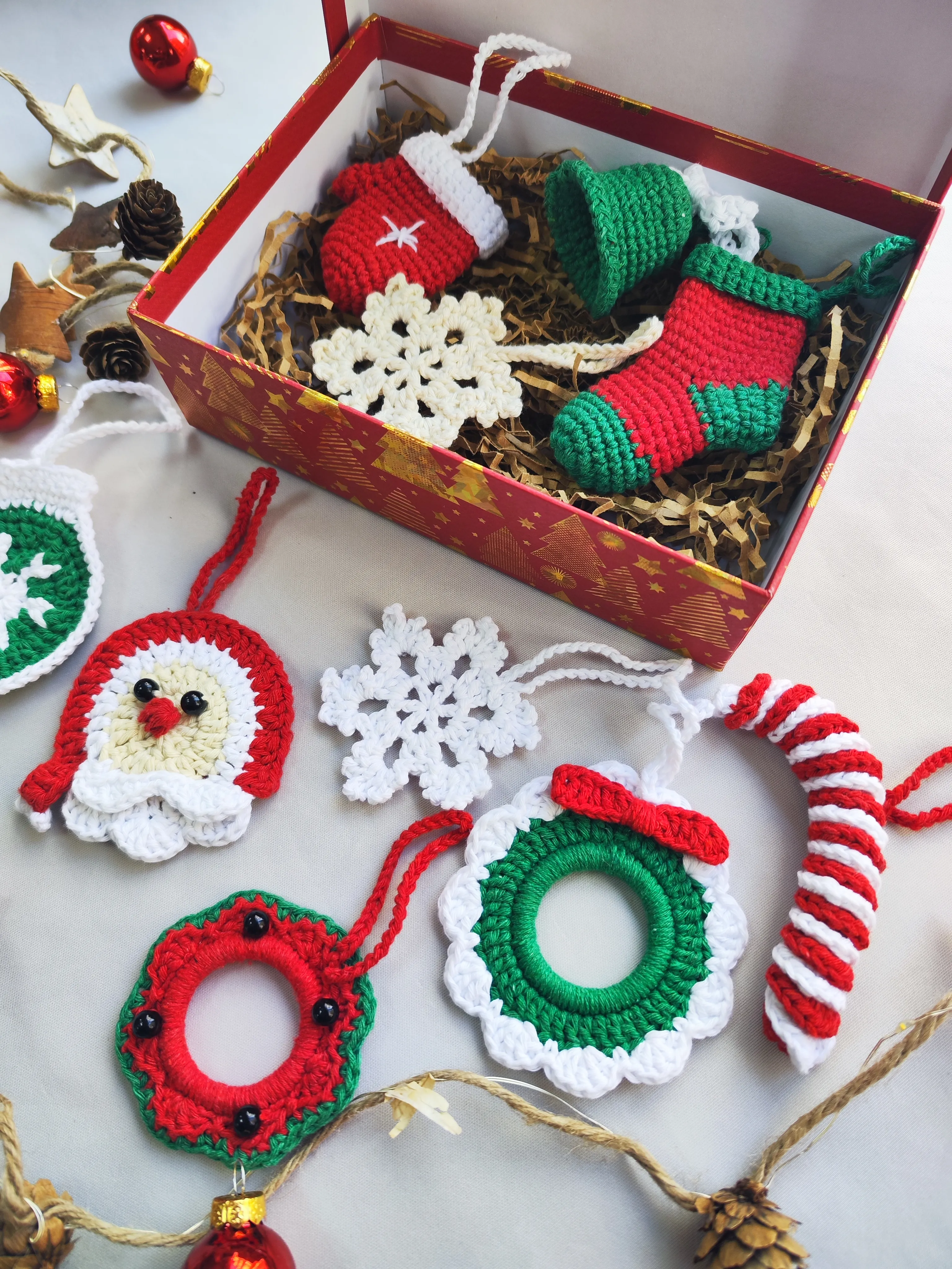 Yılbaşı Süsleri 10 Adet Özel Kutulu