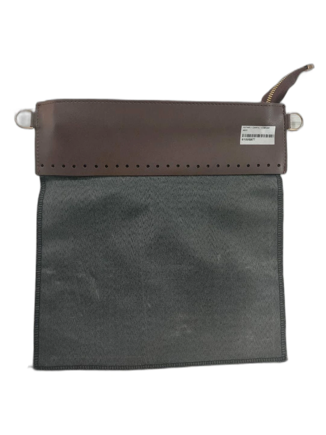 Astarlı Çanta Fermuar Ağzı 28x30 (Kahverengi)