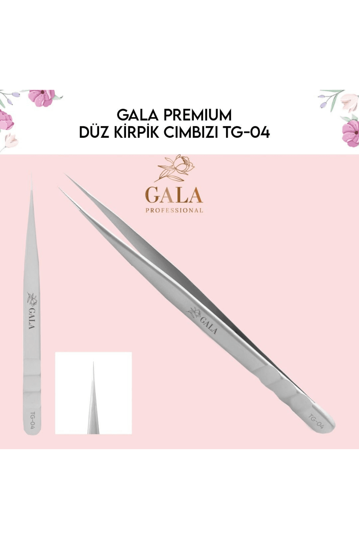 İPEK KİRPİK CIMBIZI - DÜZ PREMIUM TG-04