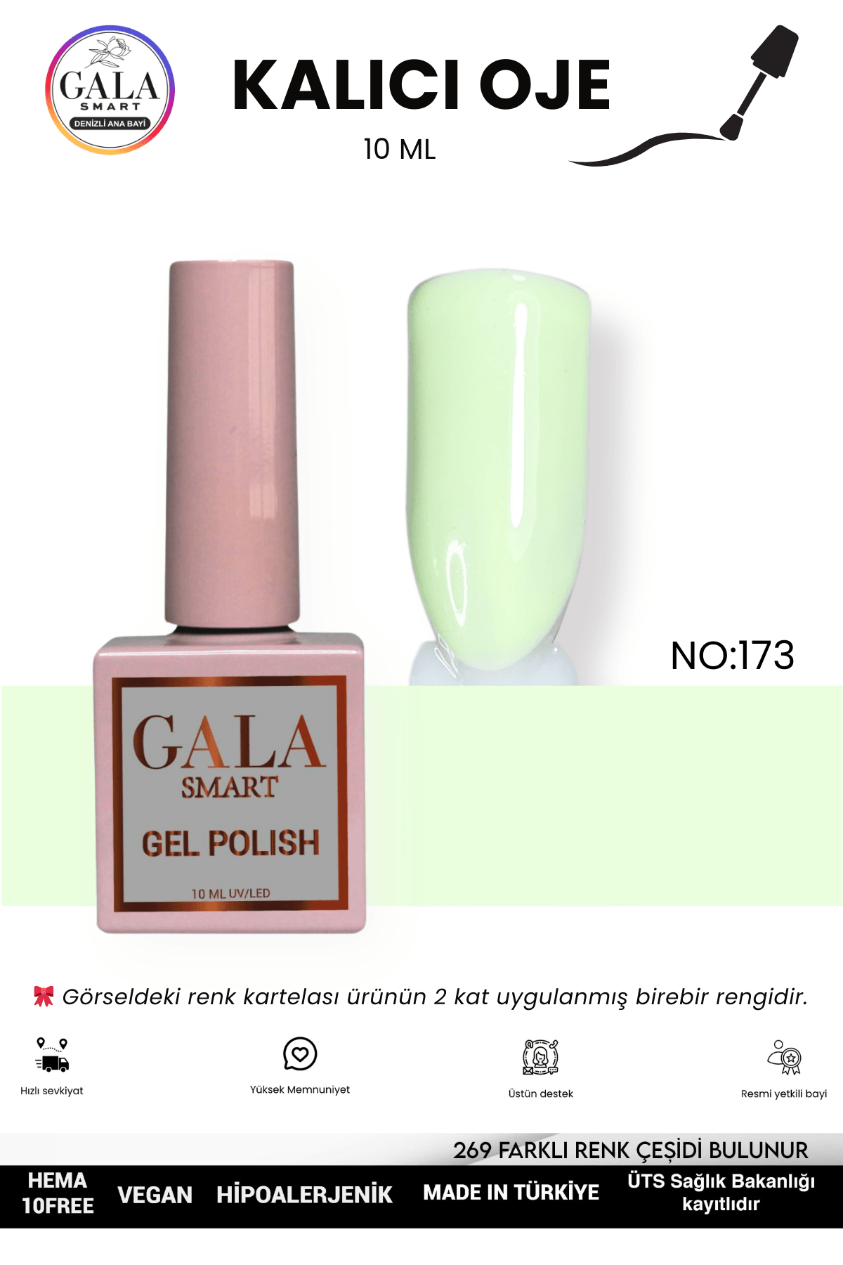 YEŞİL KALICI OJE 10 ML - 173