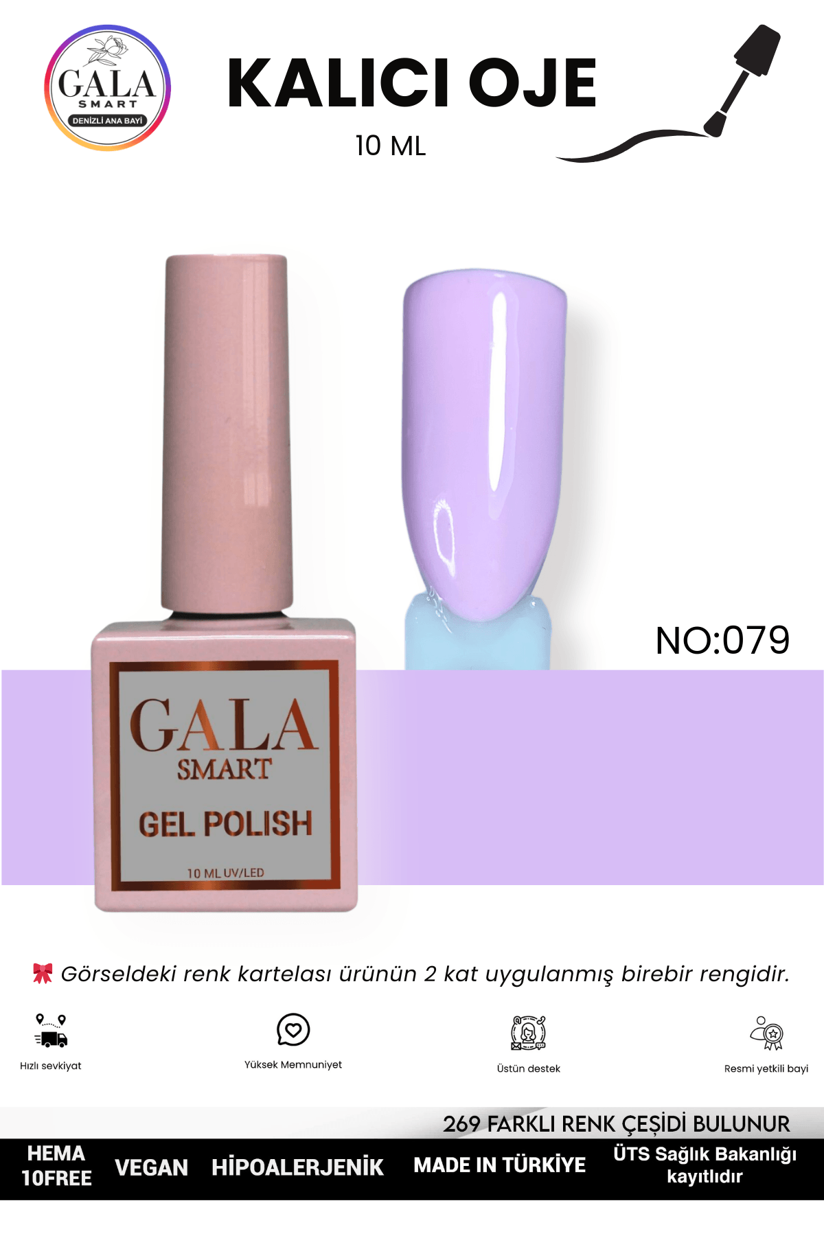 LİLA KALICI OJE 10 ML - 079