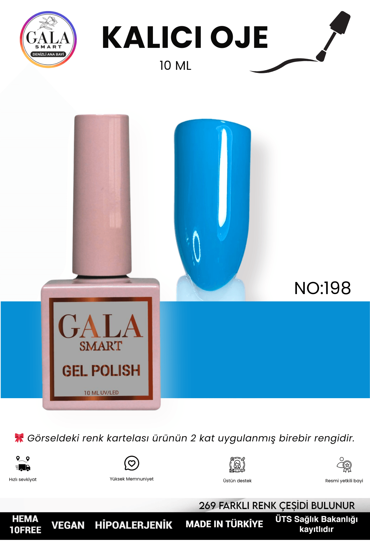 MAVİ KALICI OJE 10 ML - 198