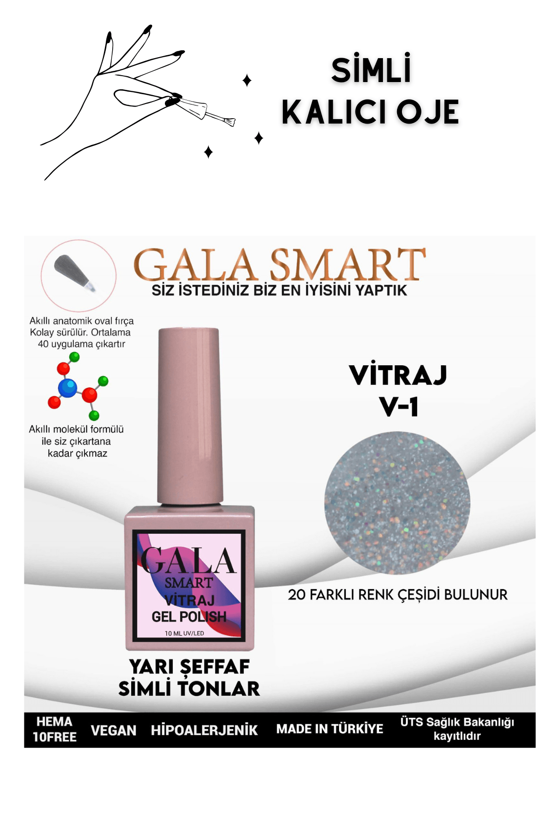 YARI ŞEFFAF SİMLİ VITRAJ KALICI OJE - 1