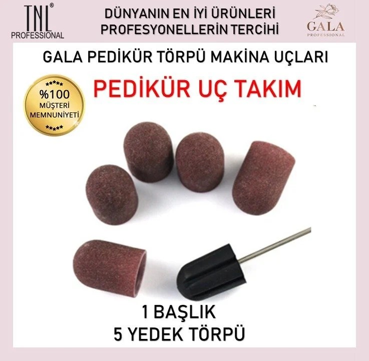 PEDİKÜR UÇ TAKIMI  1 ANA UÇ + 5 TÖRPÜ UÇ