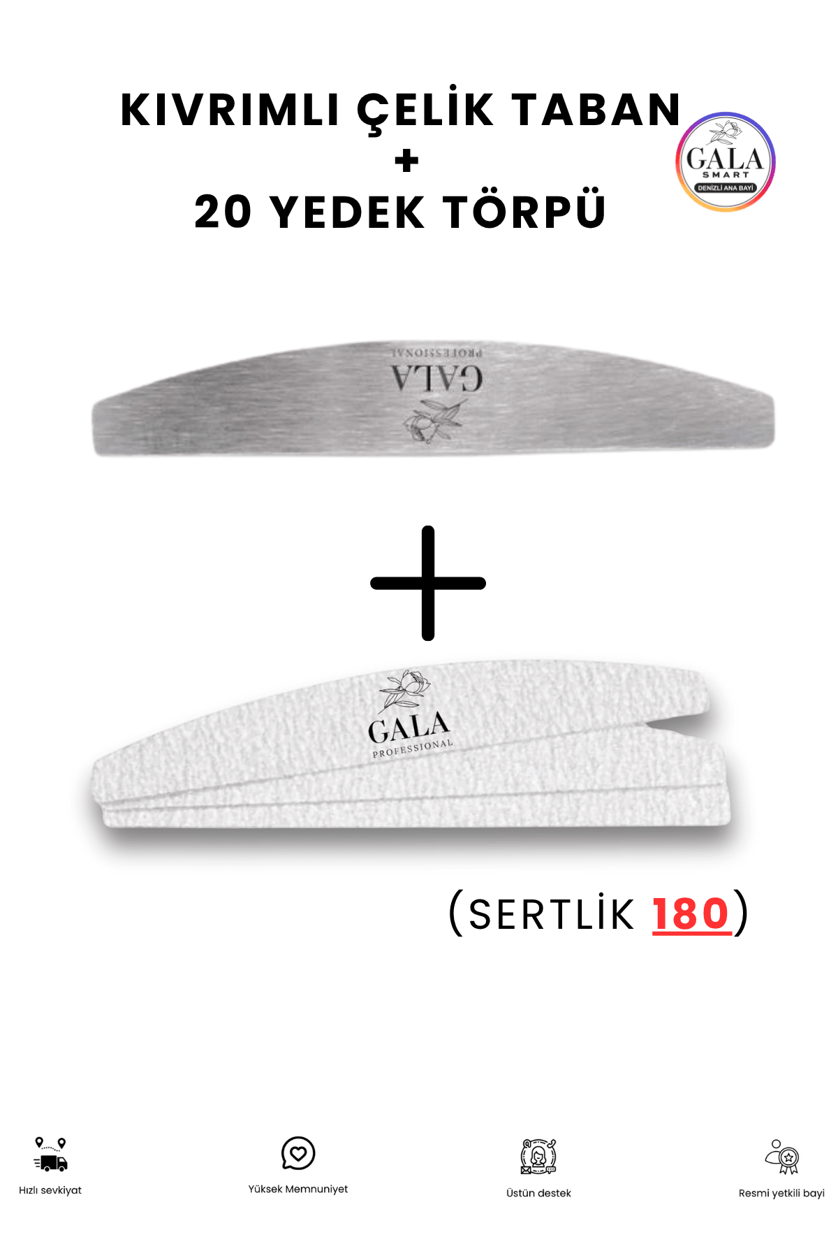 KIVRIMLI ÇELİK TABAN TÖRPÜ SETİ - ÇELİK TABAN + 20Lİ YEDEK TÖRPÜ 180