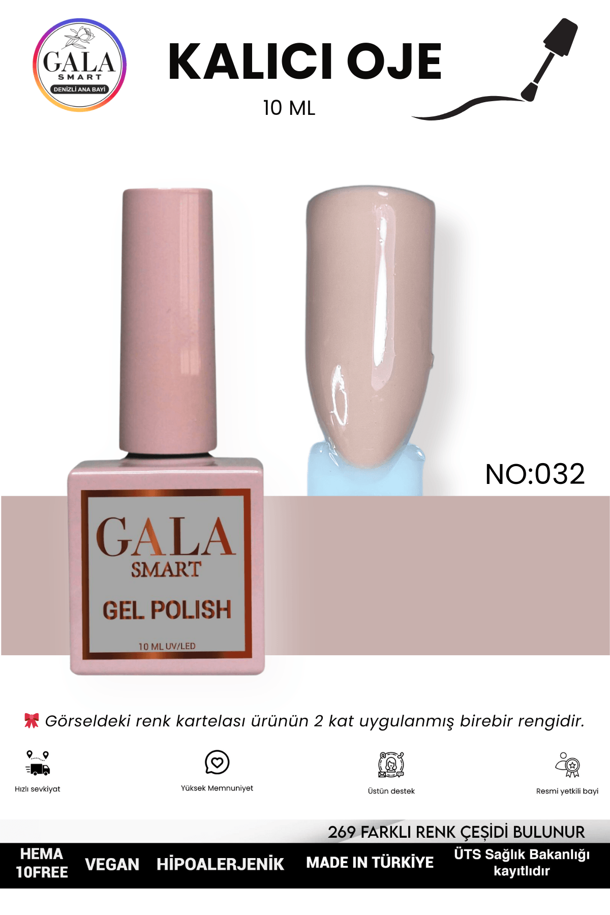 DOĞAL TONLU KALICI OJE 10 ML  - 032
