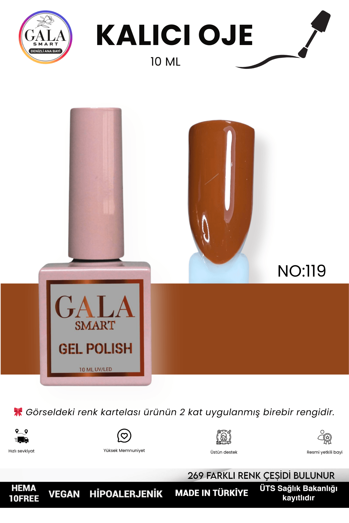 KAHVERENGİ KALICI OJE 10 ML - 119