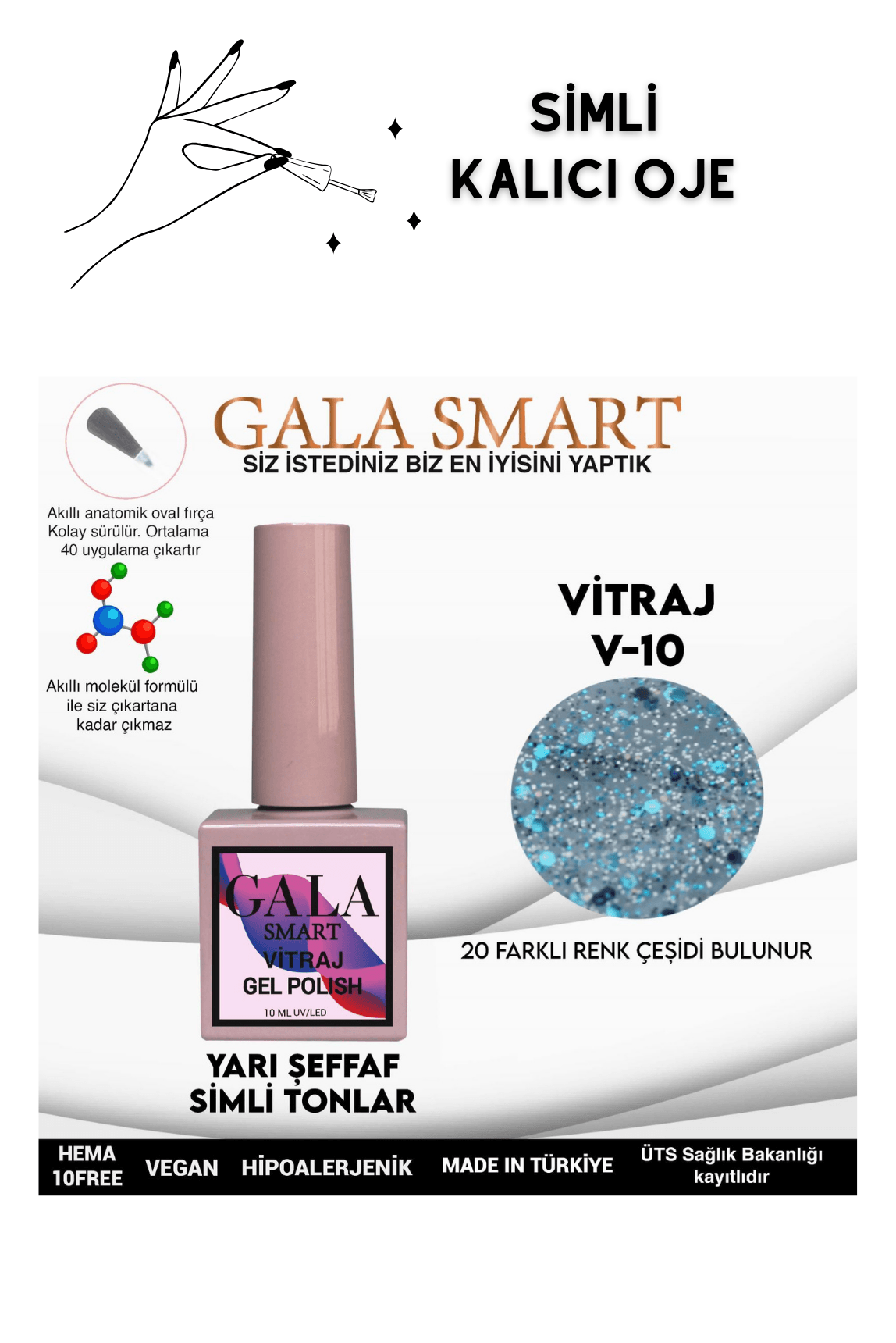 YARI ŞEFFAF SİMLİ VITRAJ KALICI OJE - 10