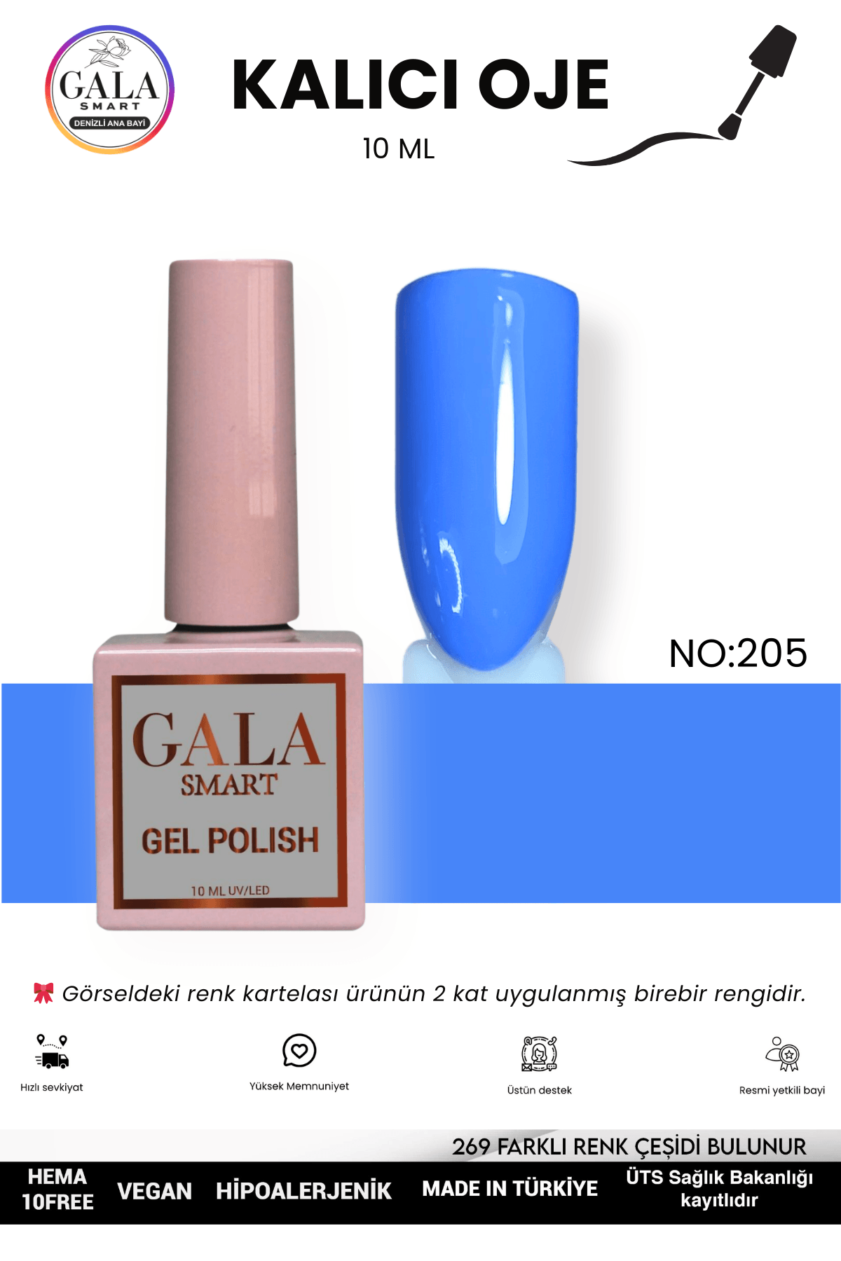 MAVİ KALICI OJE 10 ML - 205