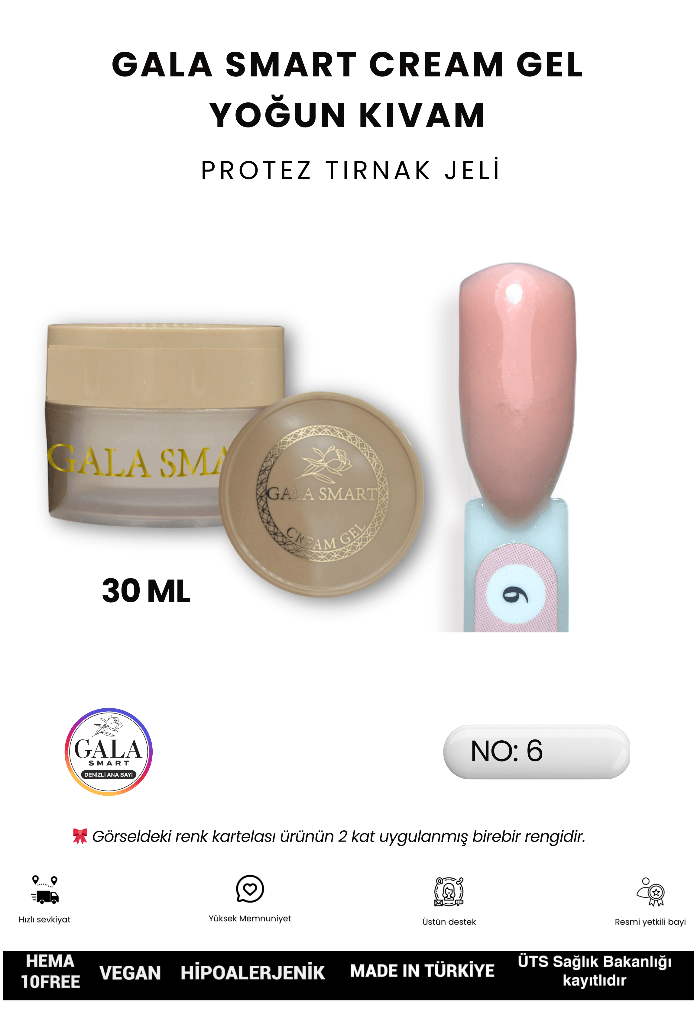 YOĞUN KIVAMLI GALA PROTEZ TIRNAK JELİ  - 06 - 30 ML
