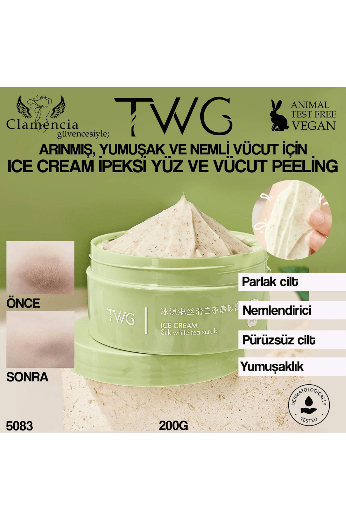 İce Cream İpeksi Yüz ve Vücut Peeling 200g 