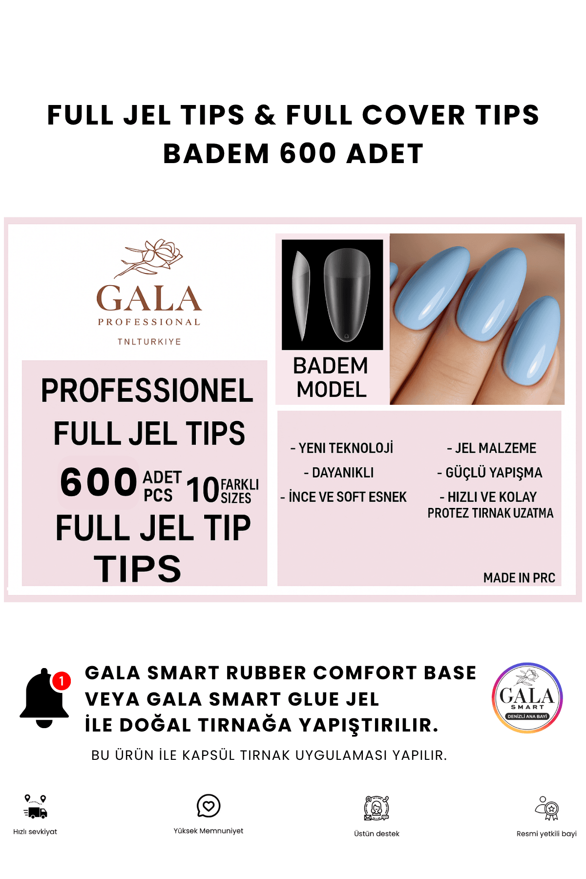 Full Jel Tips Kapsül Tırnak Tips - BADEM 600