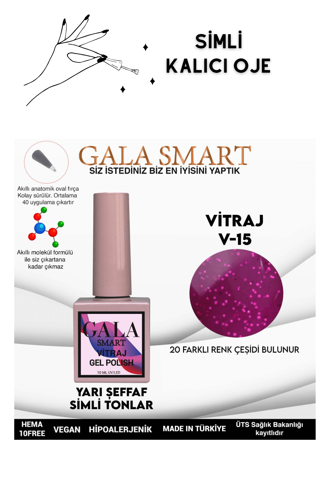 YARI ŞEFFAF SİMLİ VITRAJ KALICI OJE - 15