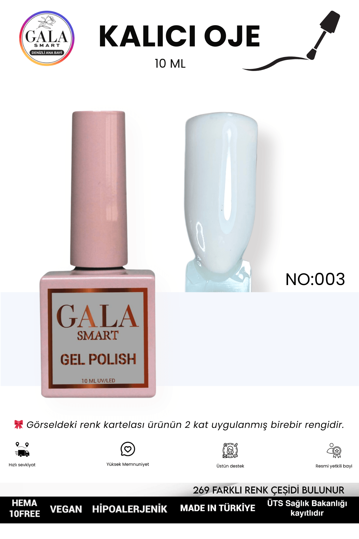 BEYAZ KALICI OJE 10 ML - 003