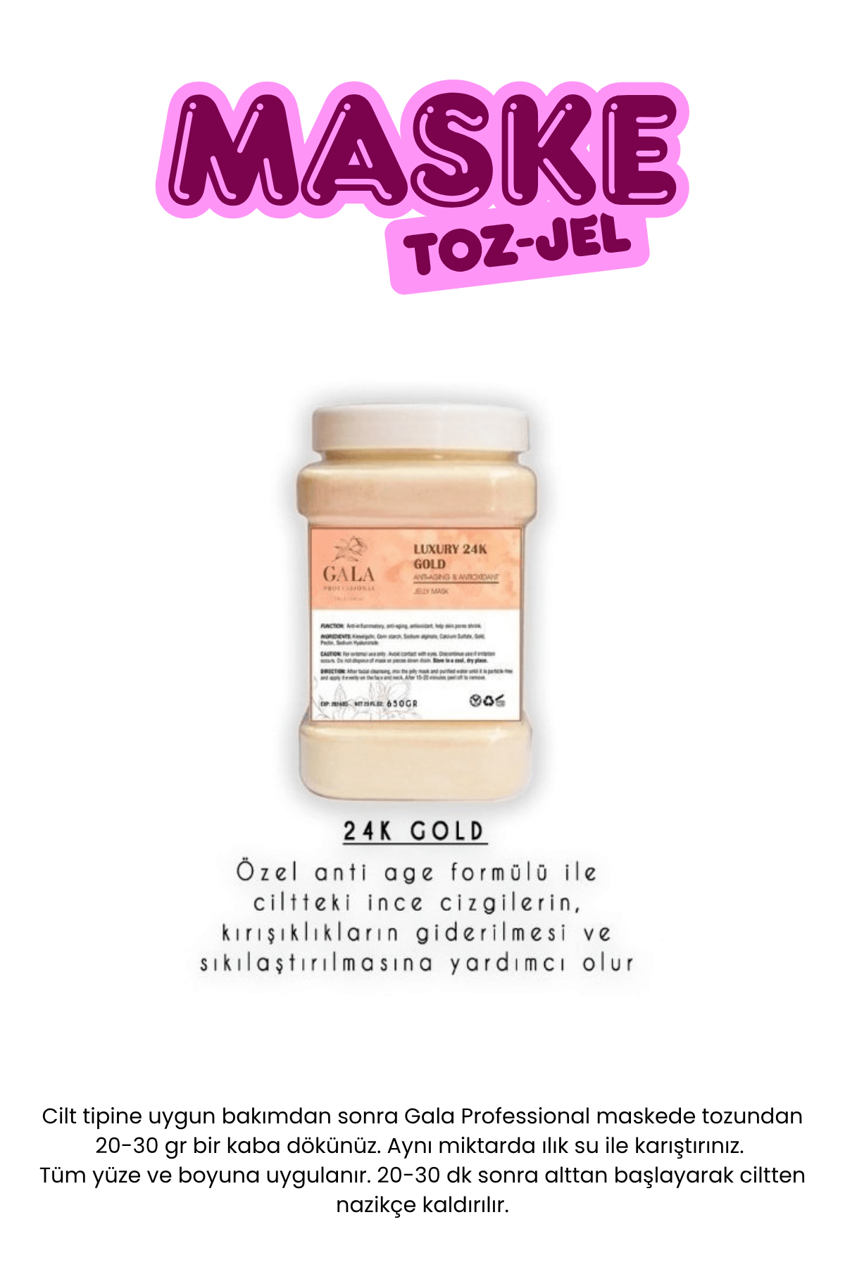 PEEL OFF TOZ JEL MASKE 680 GR - 4K GOLD