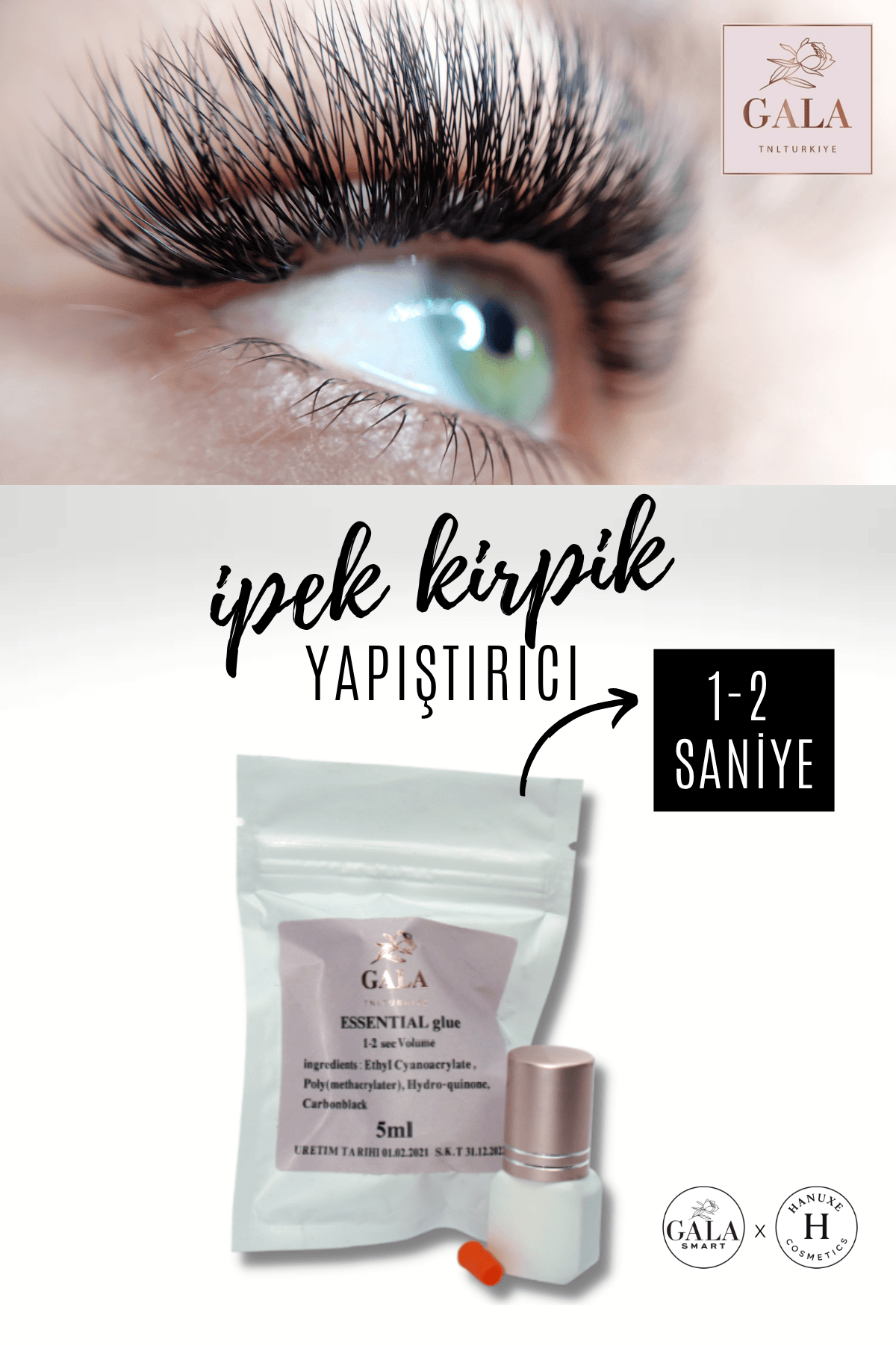 İPEK KİRPİK YAPIŞTIRICI - 1-2 SANİYE