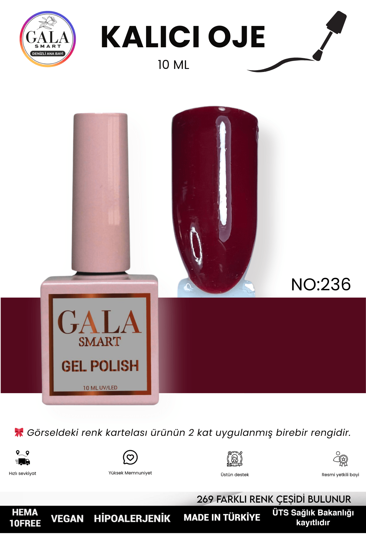 BORDO KALICI OJE 10 ML - 236