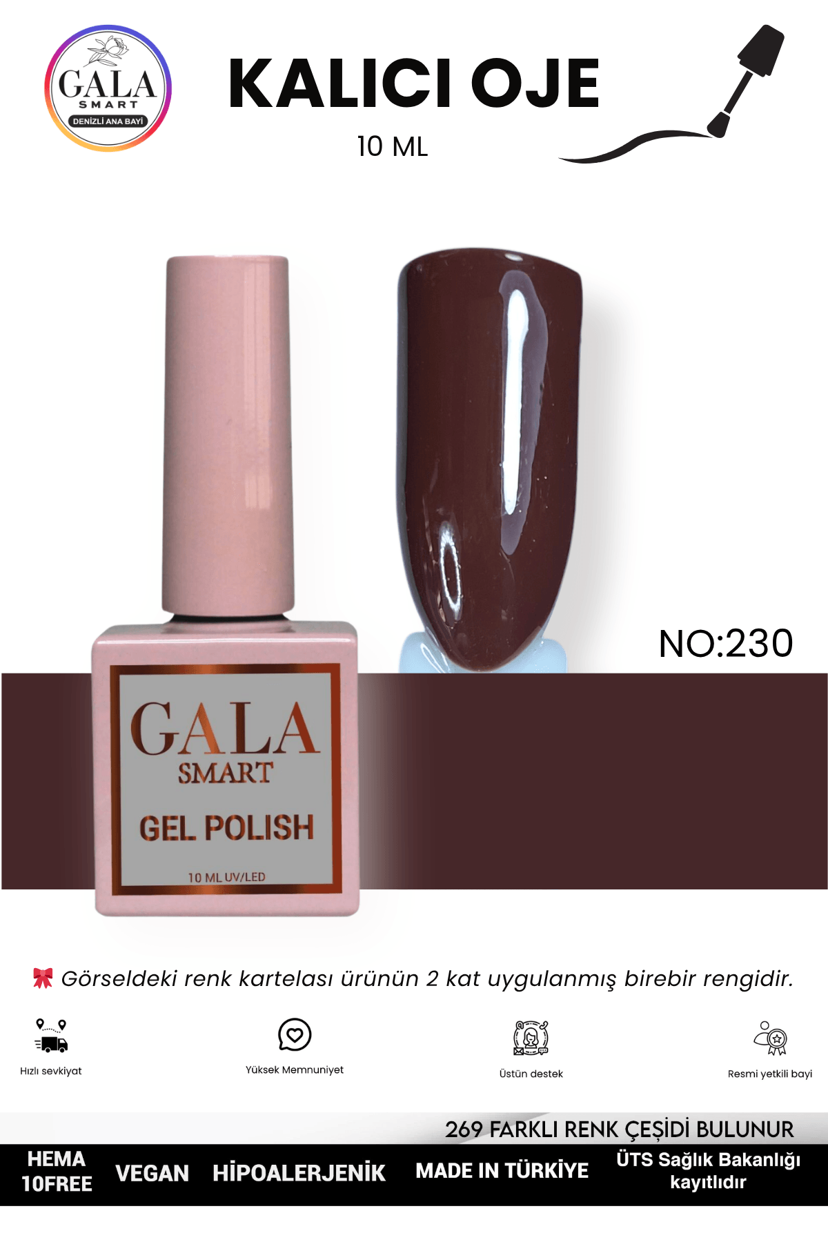 KAHVERENGİ KALICI OJE 10 ML - 230