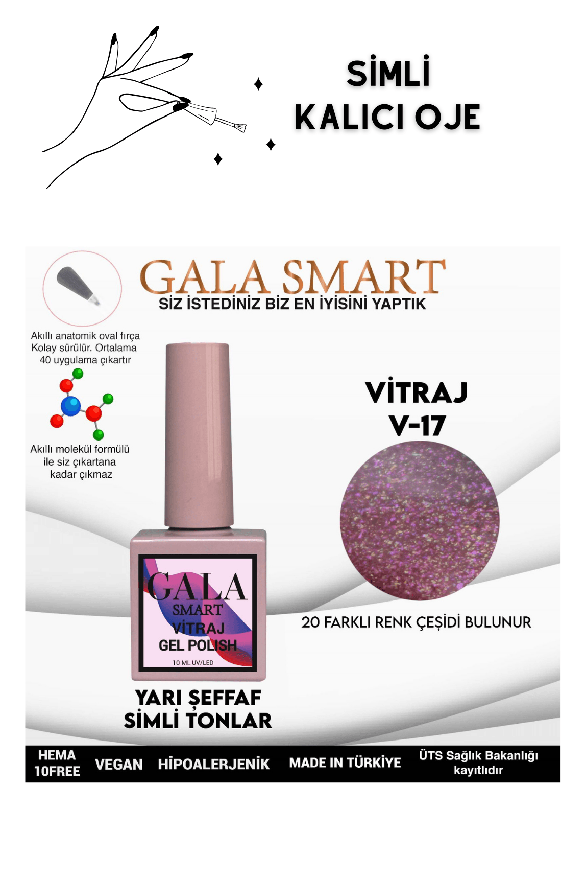 YARI ŞEFFAF SİMLİ VITRAJ KALICI OJE - 17