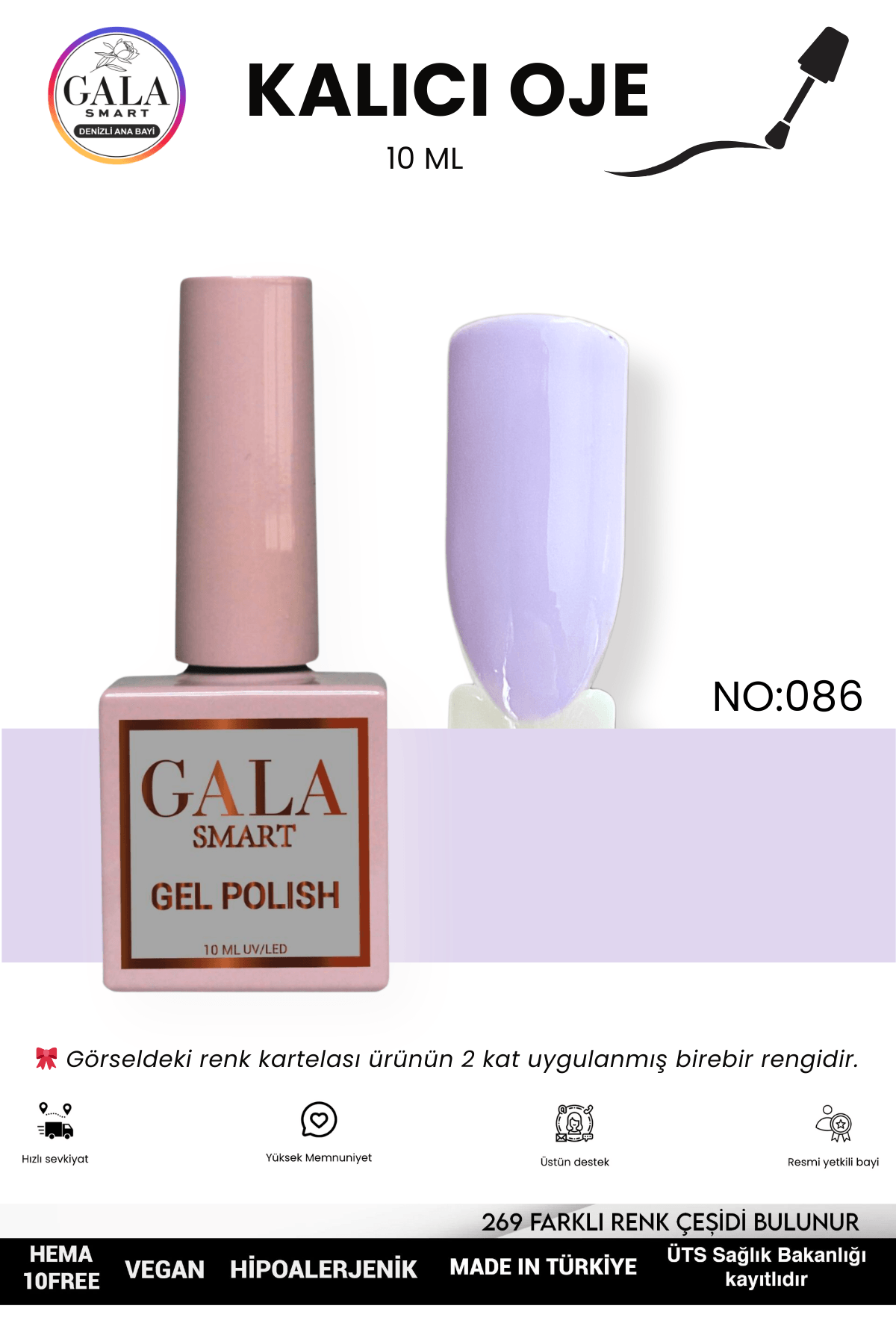 LİLA KALICI OJE 10 ML - 086