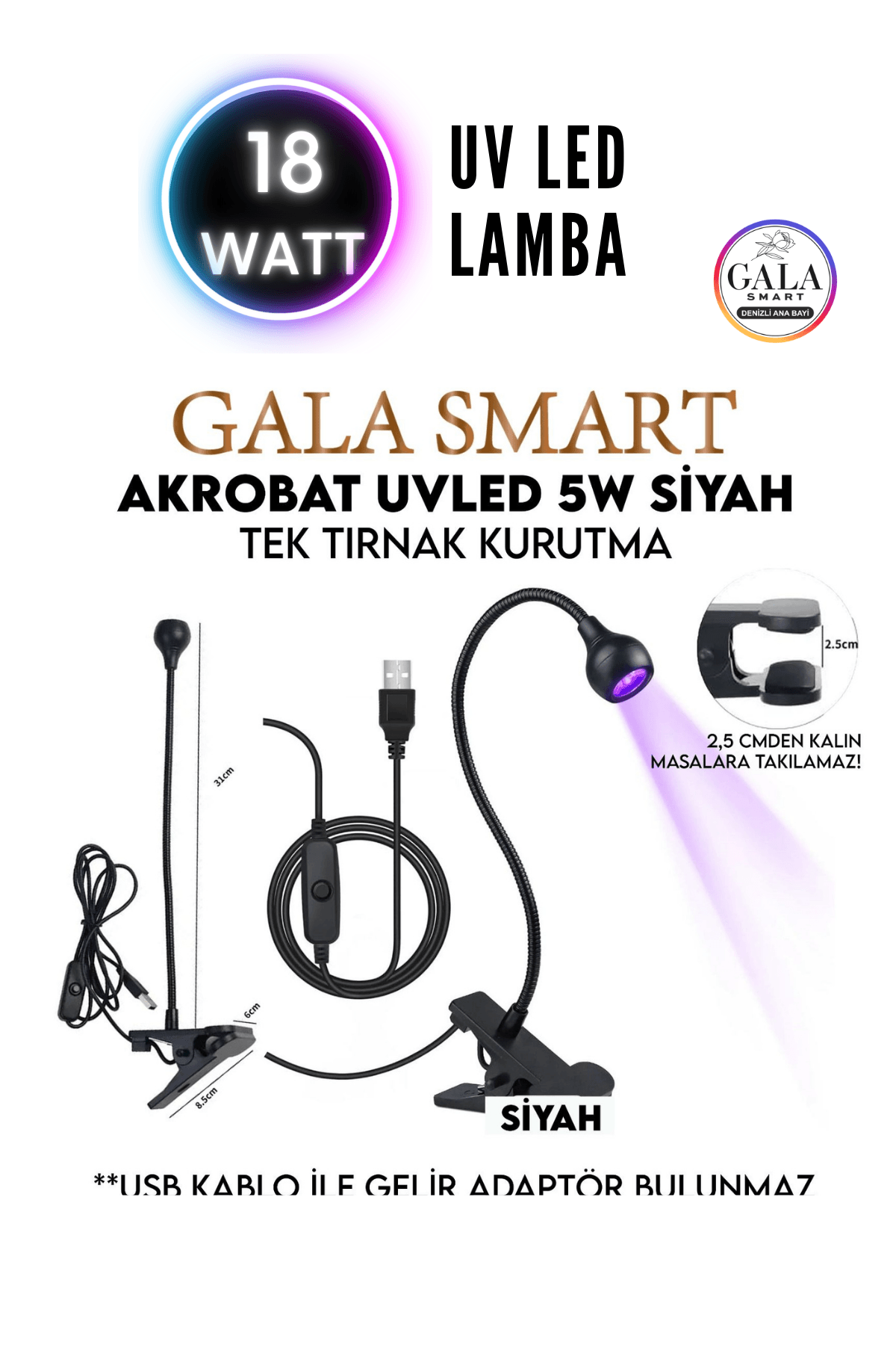 18 WATT AKROBAT SİYAH