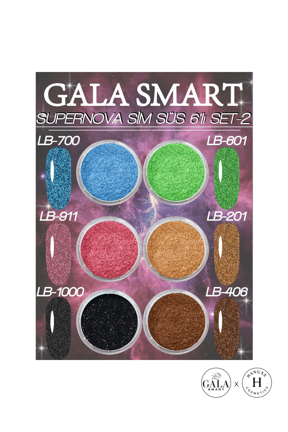 SİM SÜS SET 6LI  - SÜPERNOVA SET-2