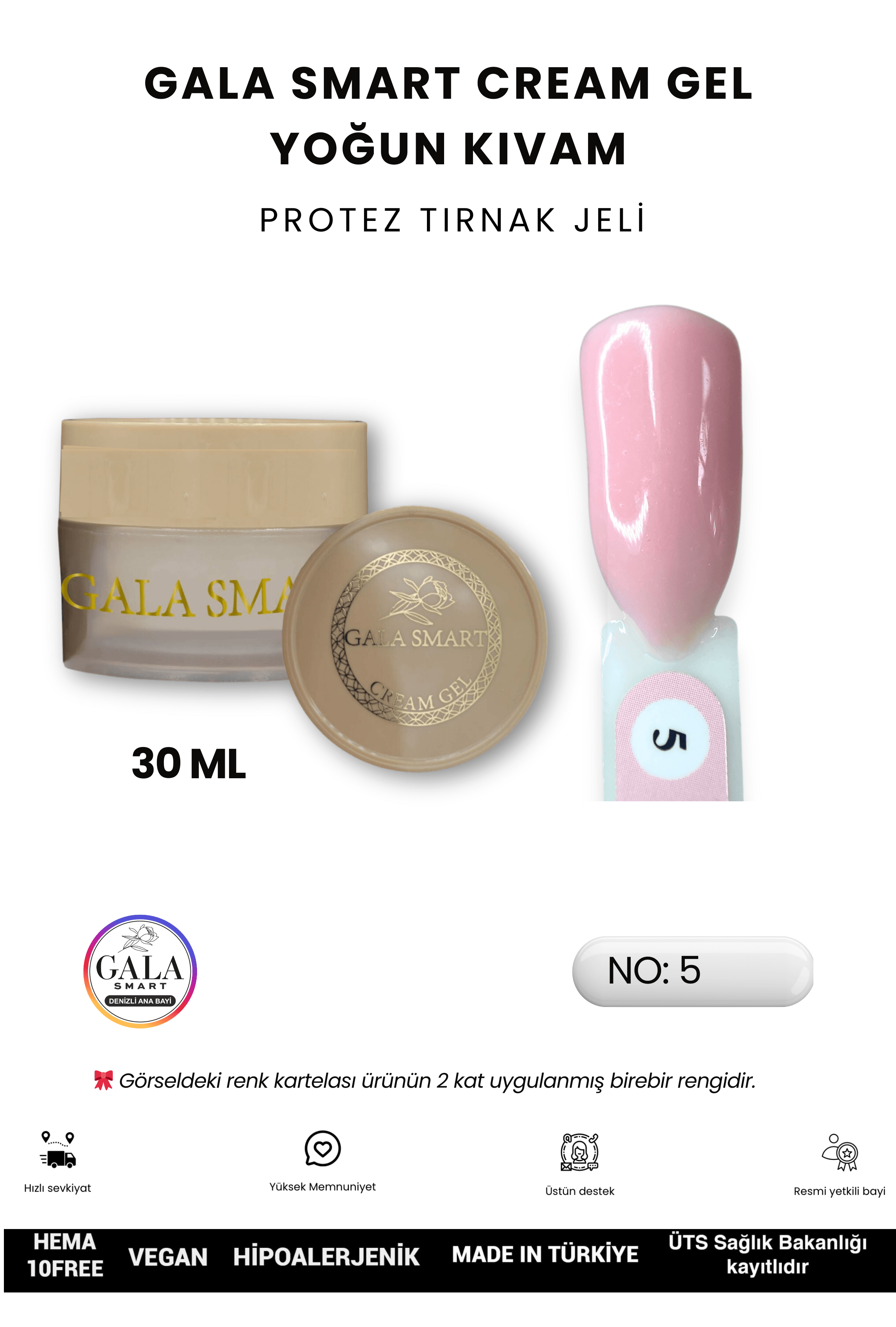 YOĞUN KIVAMLI GALA PROTEZ TIRNAK JELİ  - 05 - 30 ML