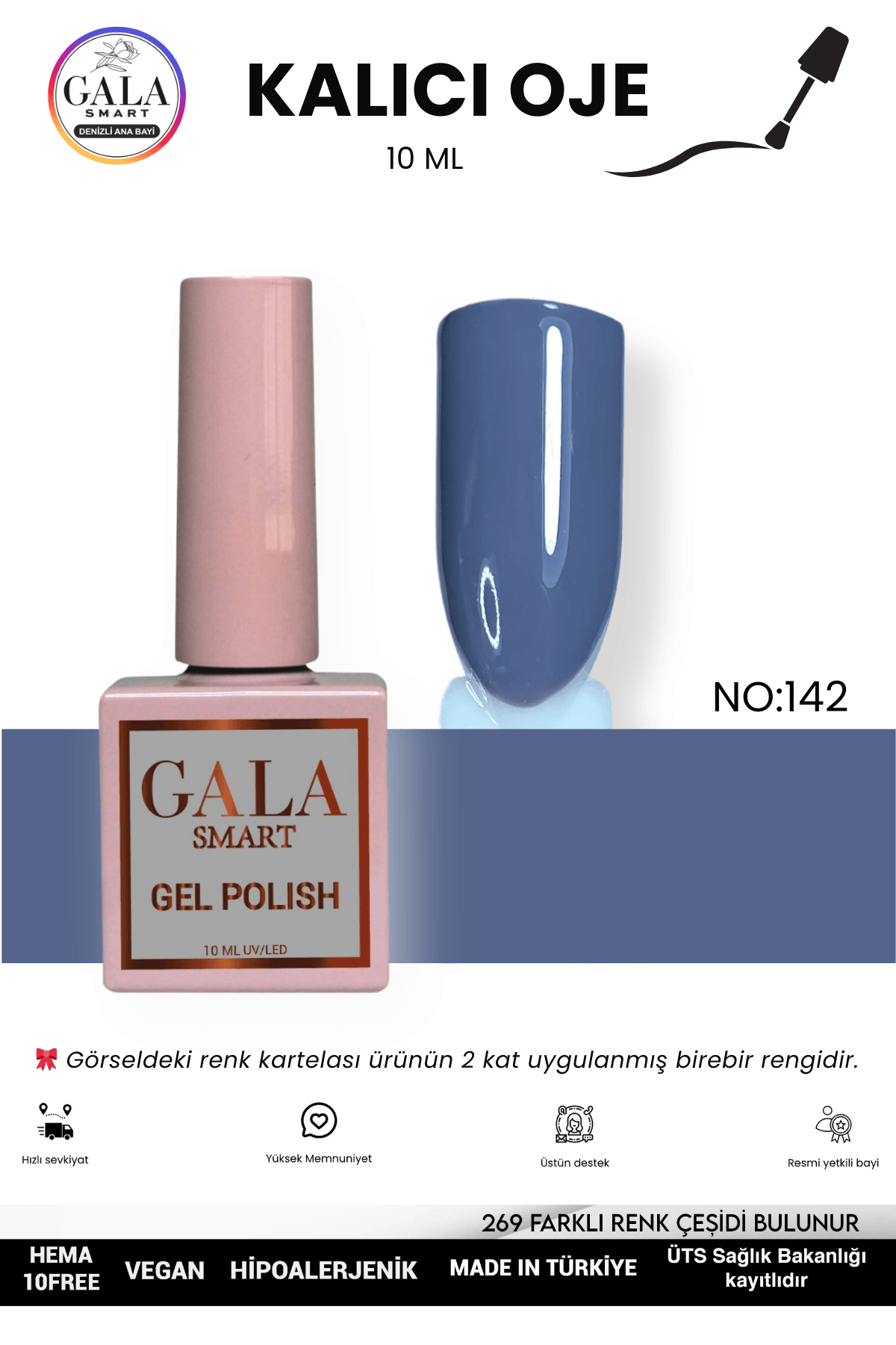 GRİ KALICI OJE 10 ML - 142