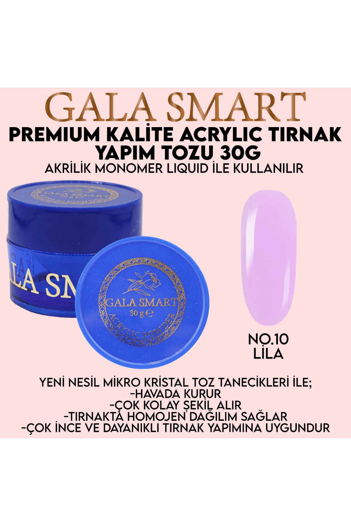 AKRİLİK TOZ  - 10 LİLA / 30 GR