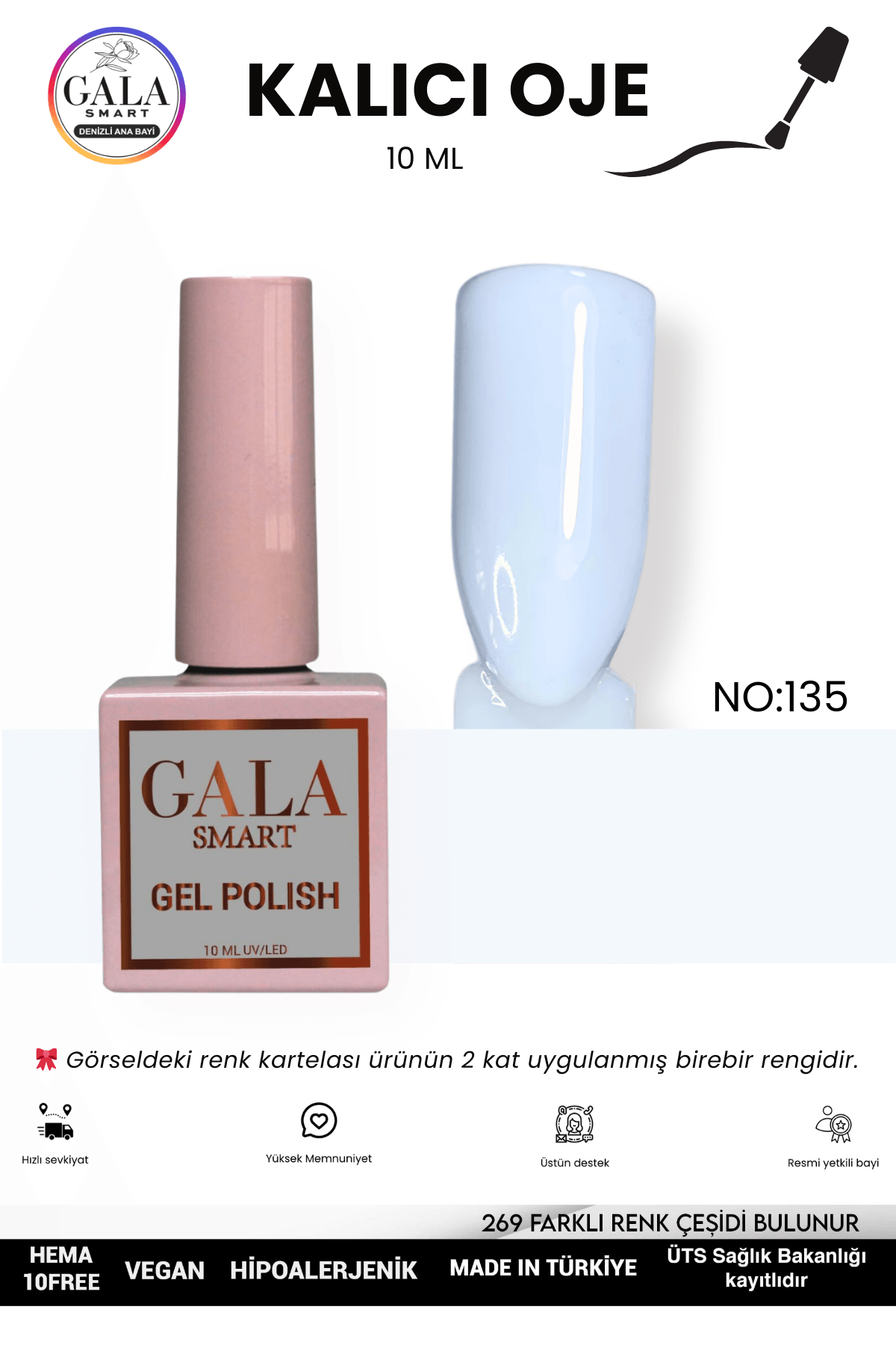 GRİ KALICI OJE 10 ML - 135