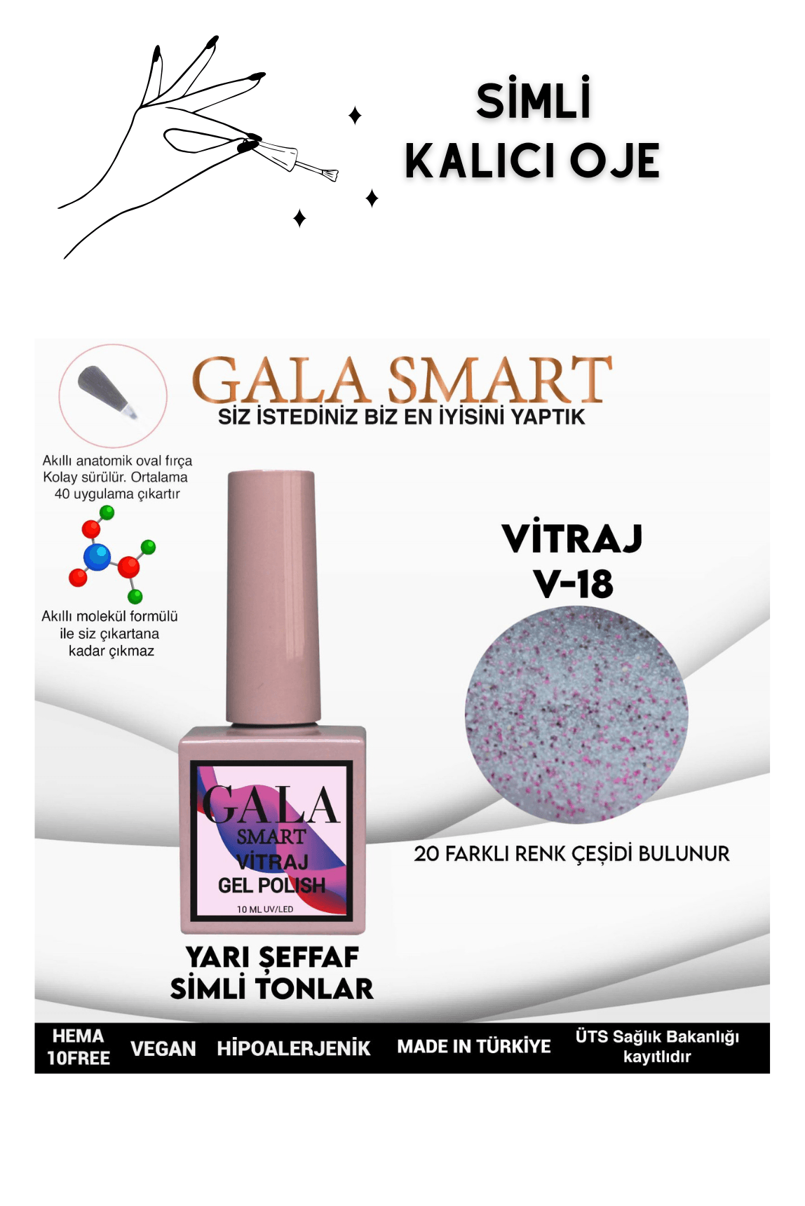YARI ŞEFFAF SİMLİ VITRAJ KALICI OJE - 18