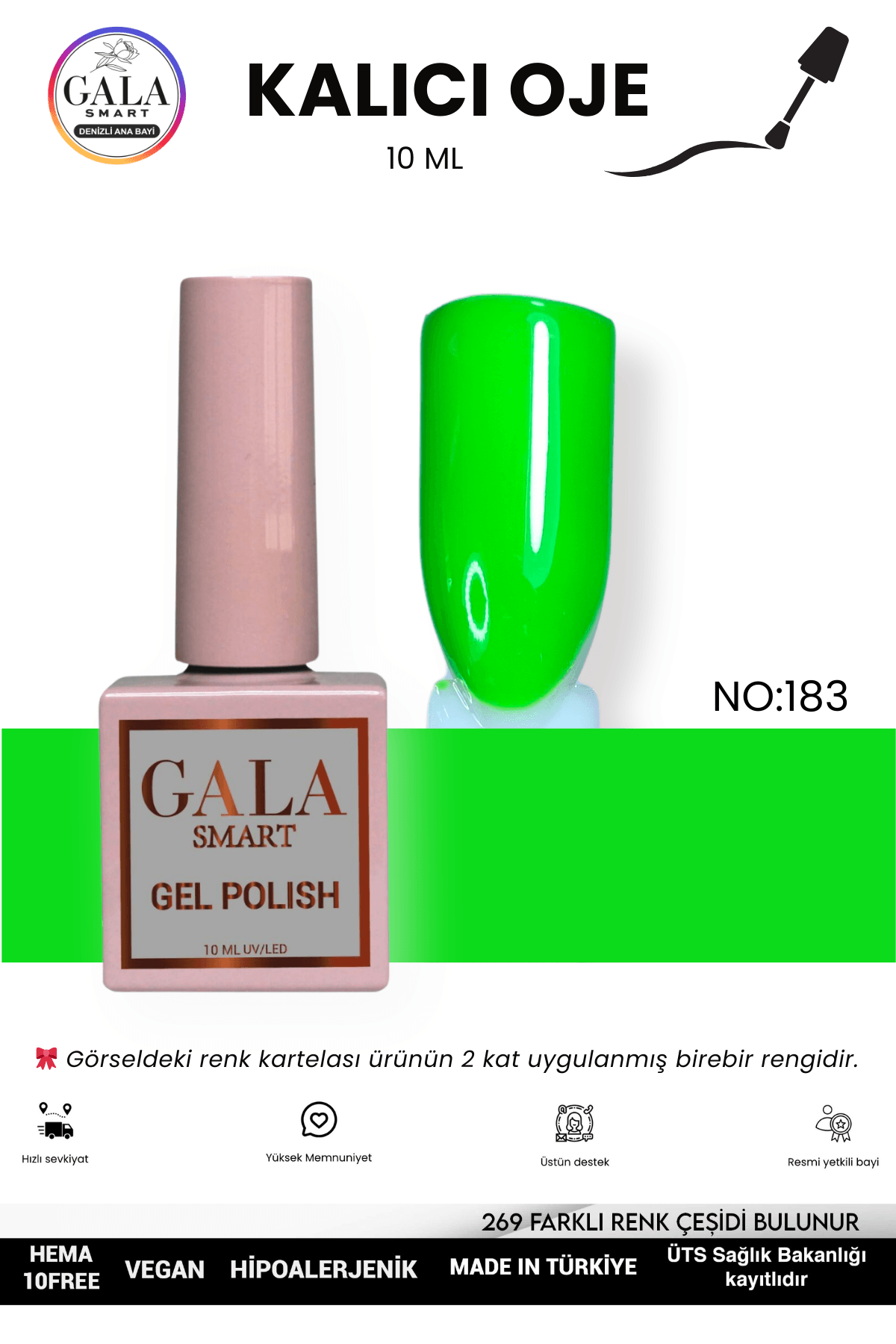 YEŞİL KALICI OJE 10 ML - 183