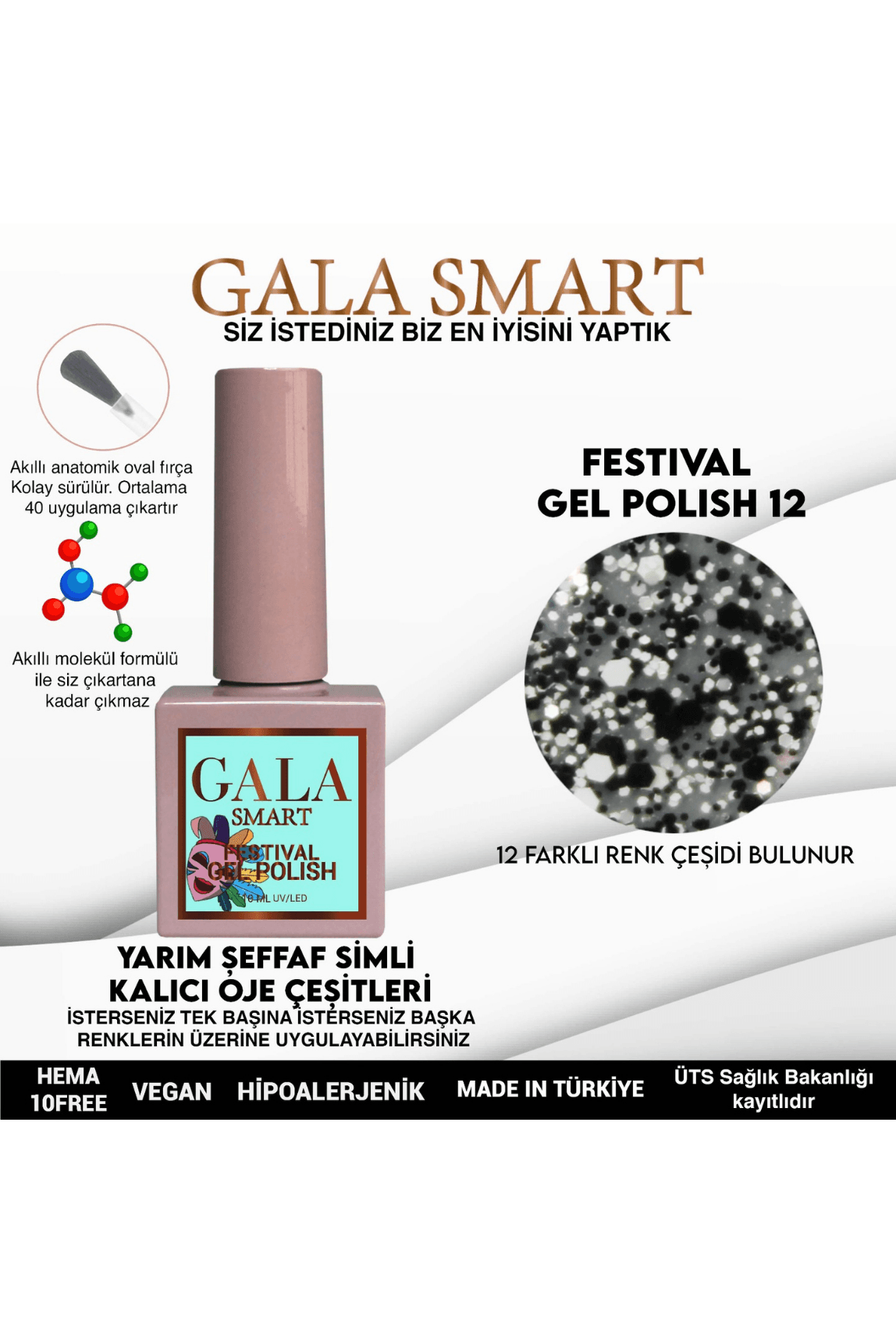 YARI ŞEFFAF ZEMİN SİMLİ FESTİVAL KALICI OJELER - 12
