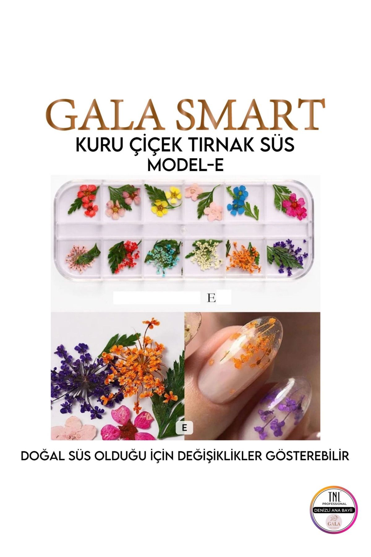 KURU ÇİÇEK NAIL ART TIRNAK SÜS - b