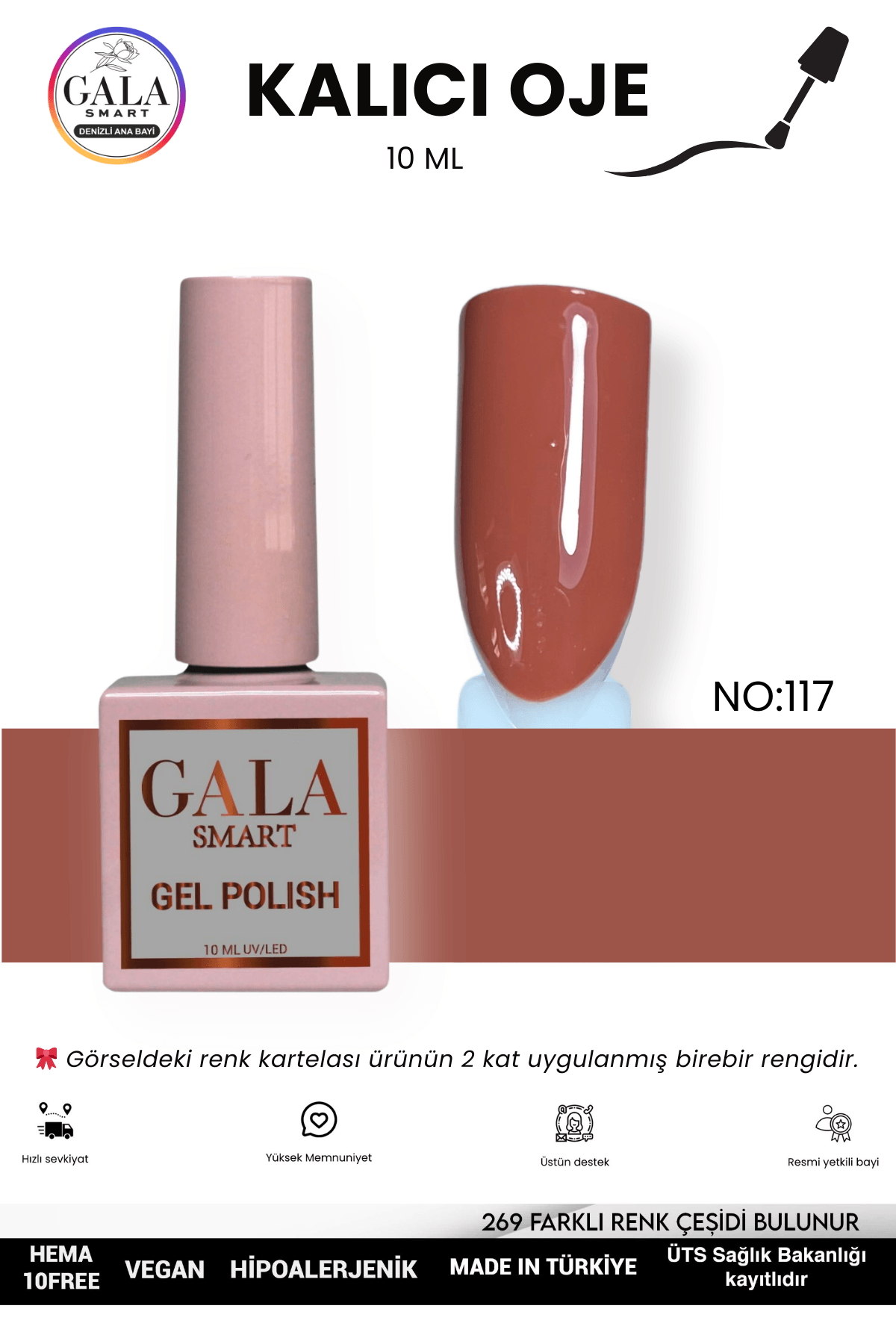 KAHVERENGİ KALICI OJE 10 ML - 117