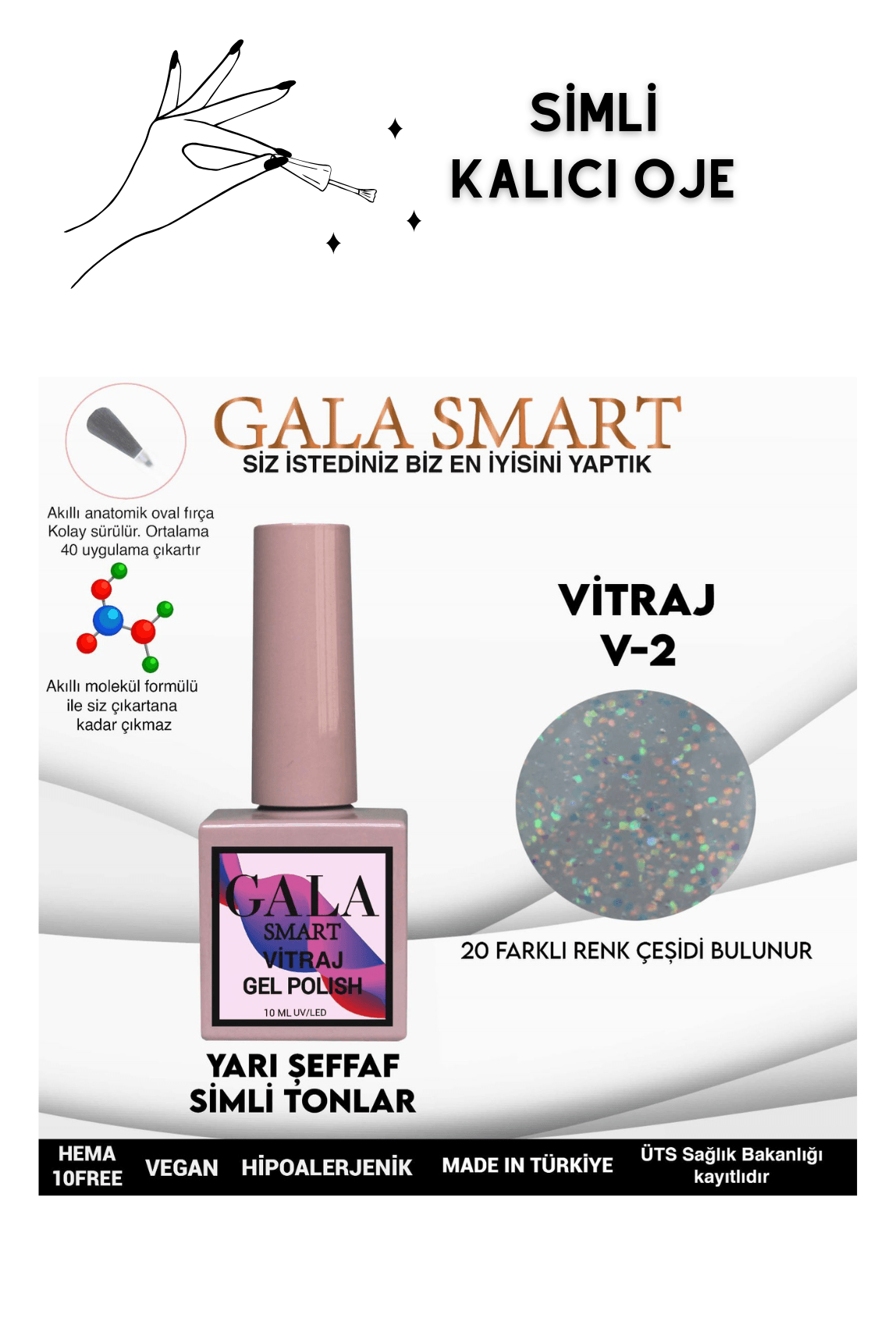YARI ŞEFFAF SİMLİ VITRAJ KALICI OJE - 2