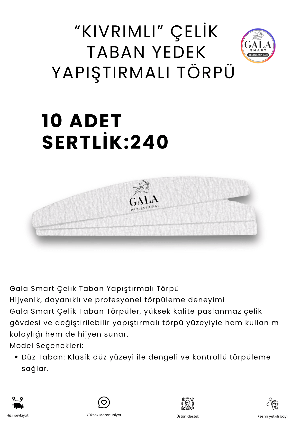 KIVRIMLI ÇELİK TABAN YEDEK TÖRPÜ - 240 / 10LU YEDEK TÖRPÜ