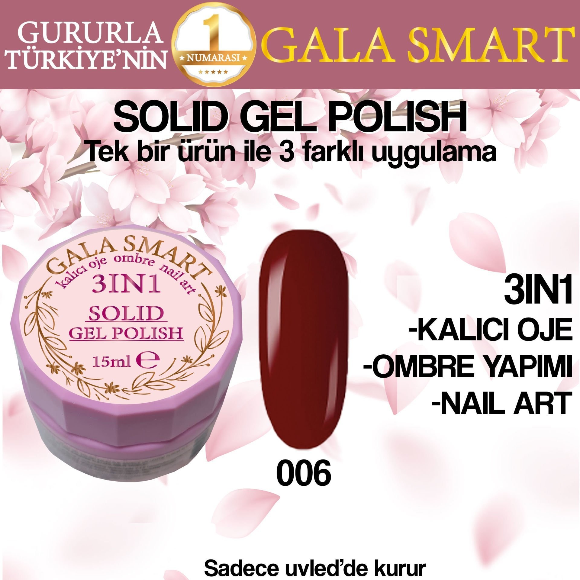 KREM KALICI OJE 15 ML  - 06 bordo